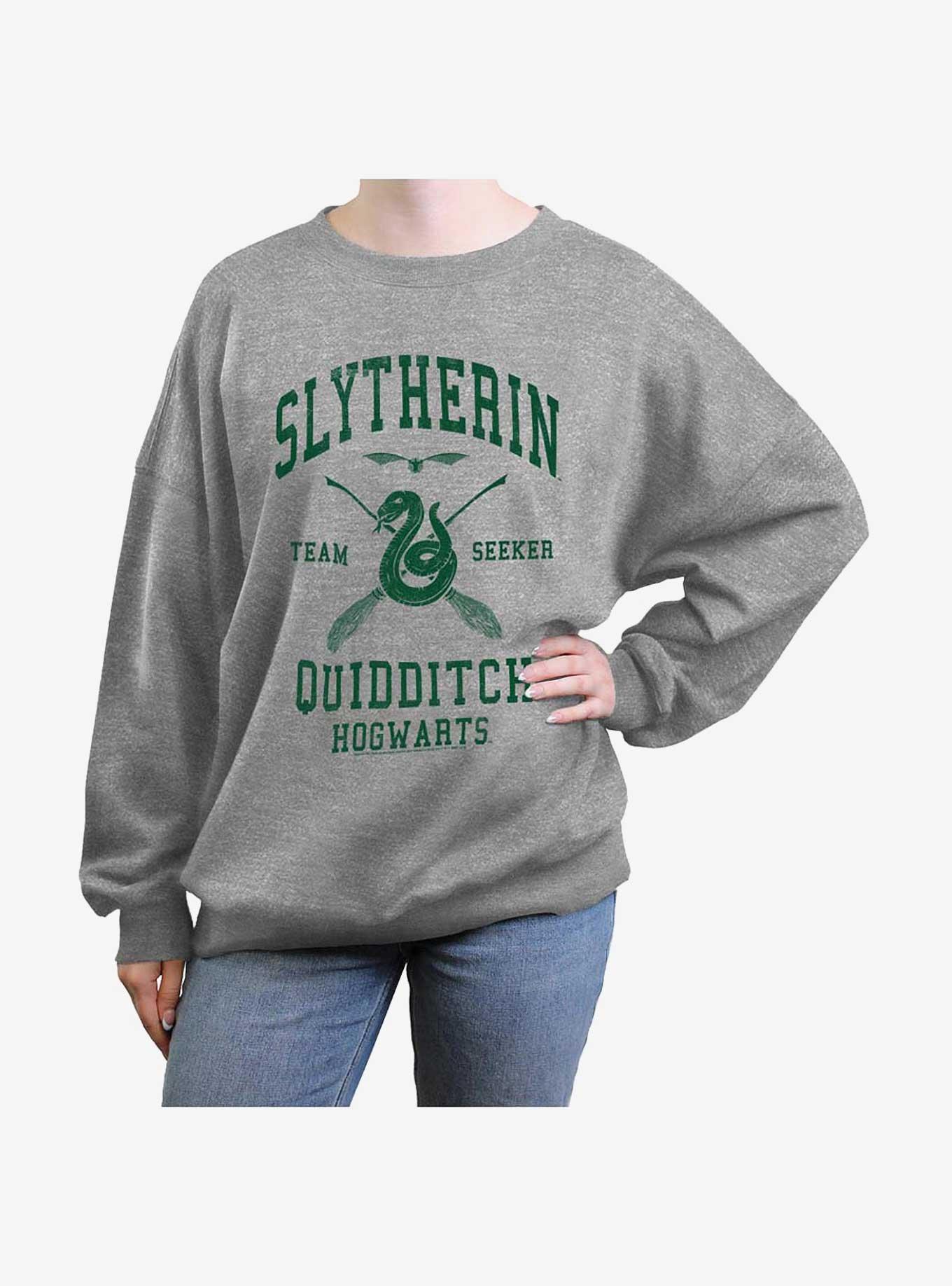 Harry Potter Slytherin Quidditch Seeker Girls Oversized Sweatshirt, , hi-res