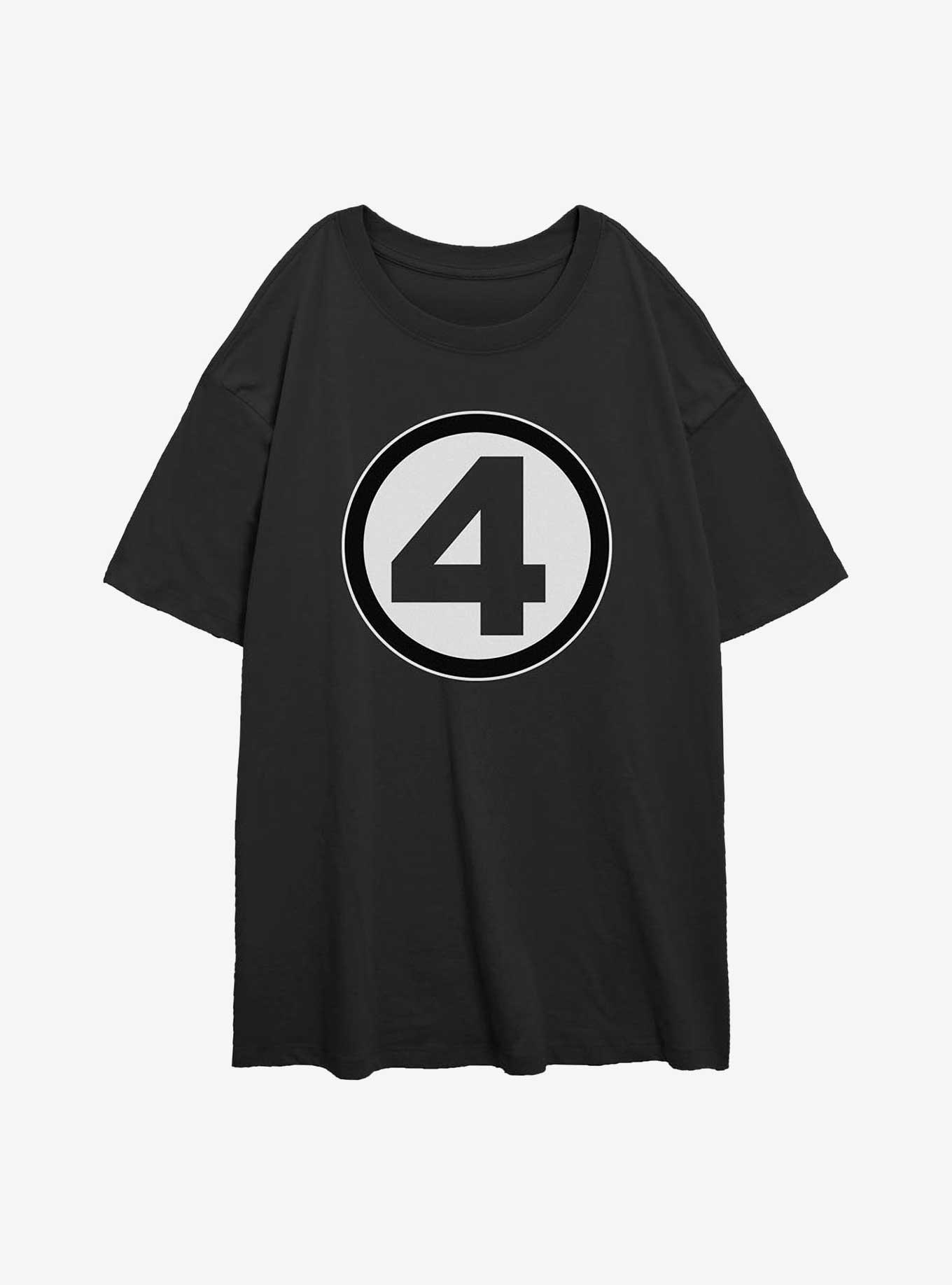 Marvel Fantastic Four Classic Costume Girls Oversized T-Shirt, BLACK, hi-res