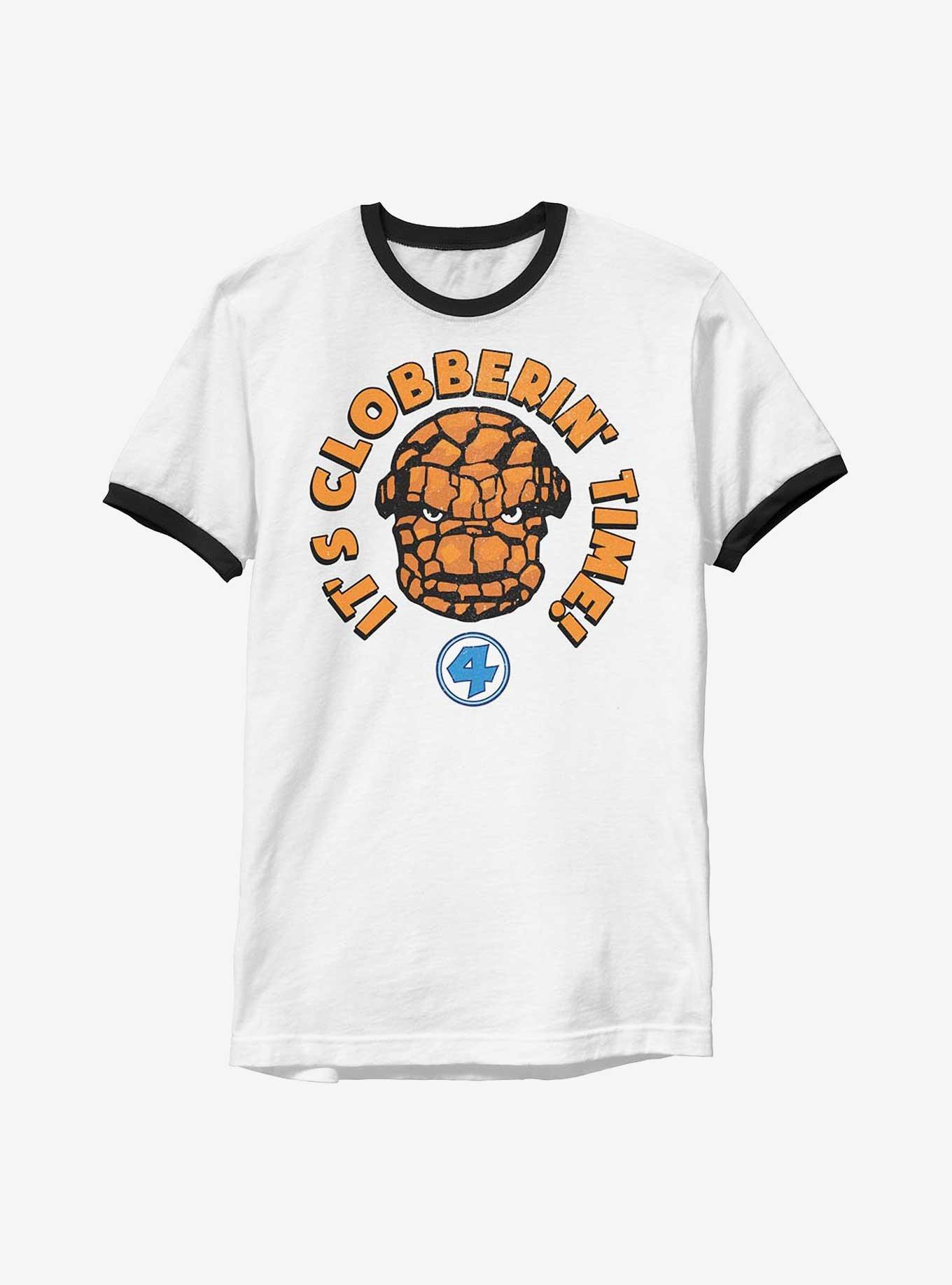 Marvel Fantastic Four Clobberin' Time Ringer T-Shirt, WHTBLK, hi-res