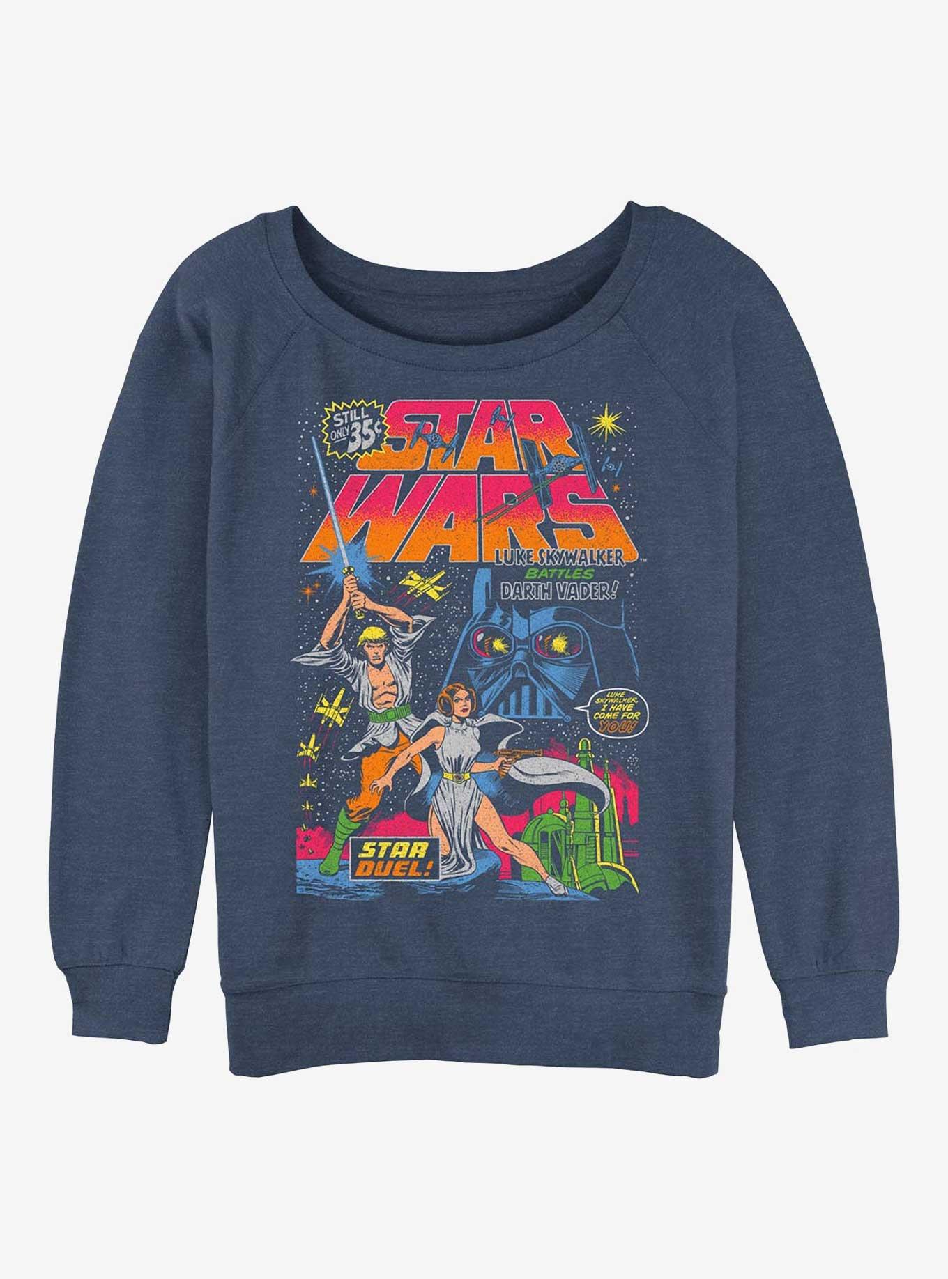 Star Wars Neon Star Duel Girls Slouchy Sweatshirt, , hi-res