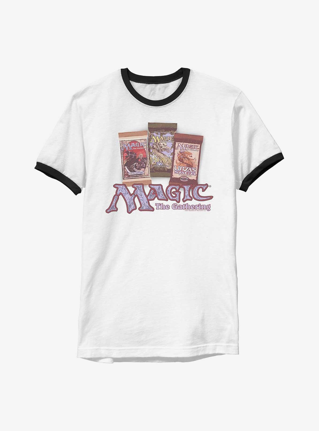 Magic: The Gathering Card Packs Ringer T-Shirt, WHTBLK, hi-res