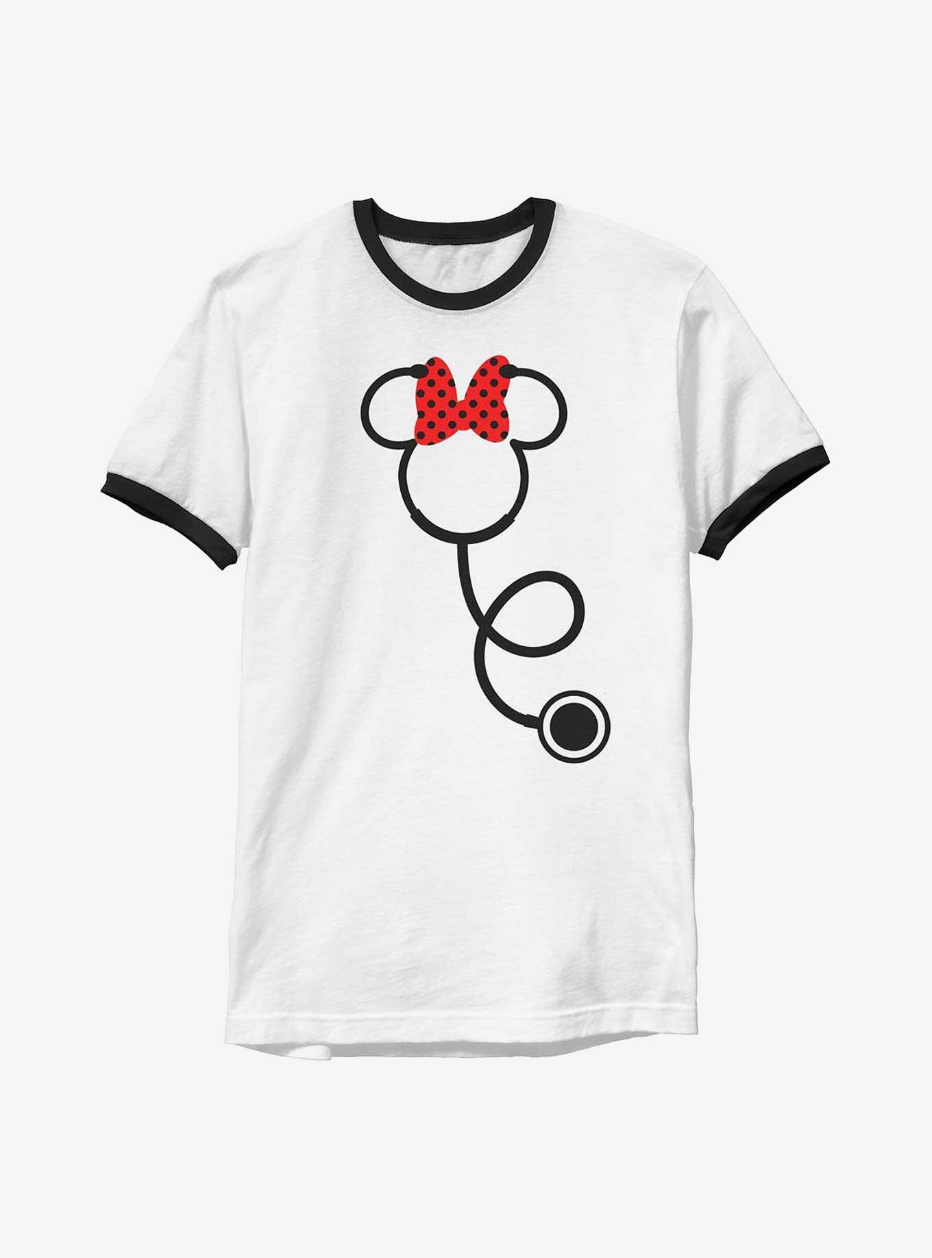 Disney Minnie Mouse Minnie Stethoscope Ringer T-Shirt, WHTBLK, hi-res