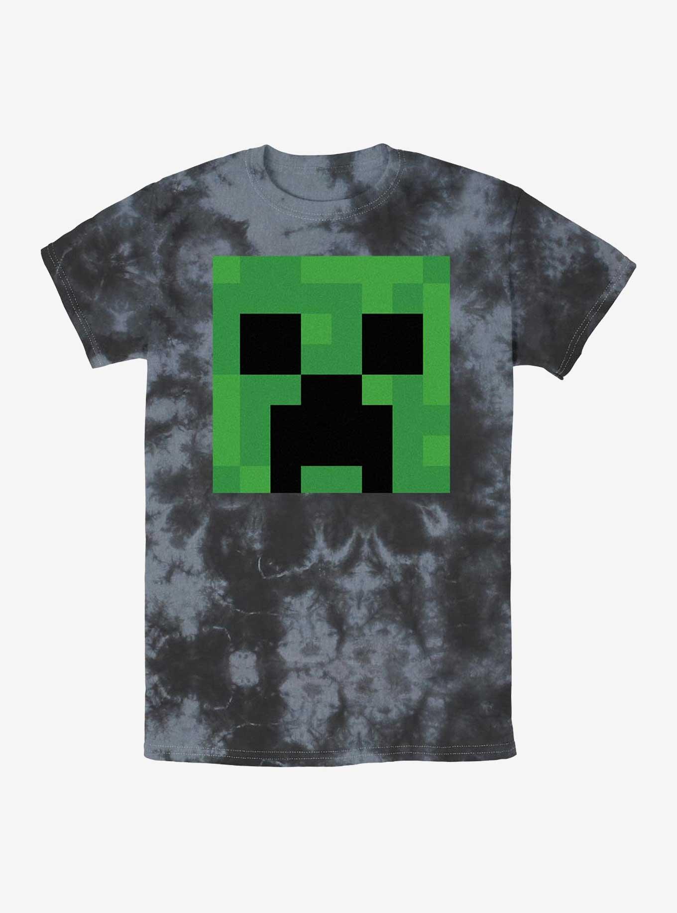 Minecraft Creeper Big Face Tie-Dye T-Shirt