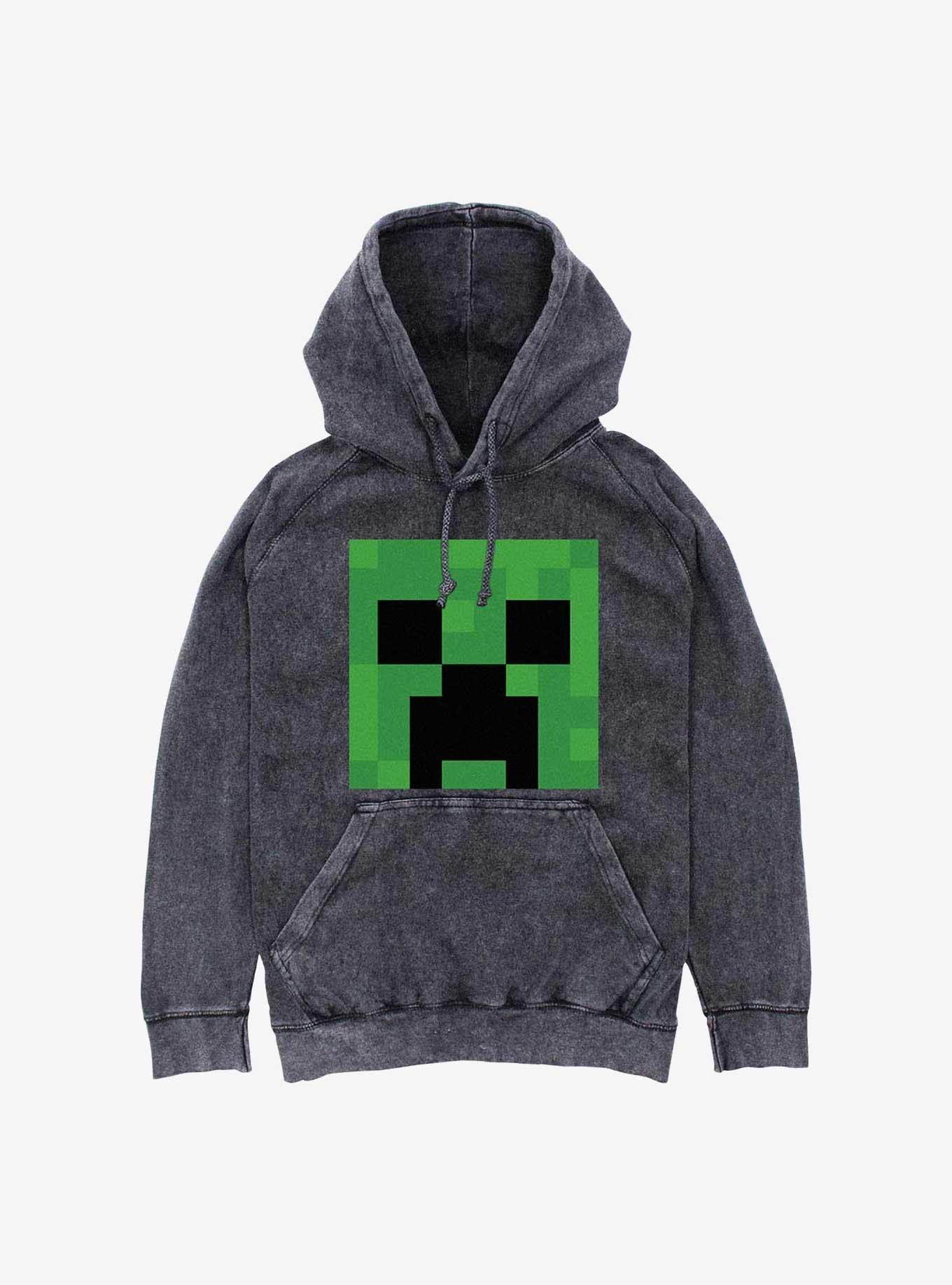 Minecraft Creeper Big Face Mineral Wash Hoodie, , hi-res