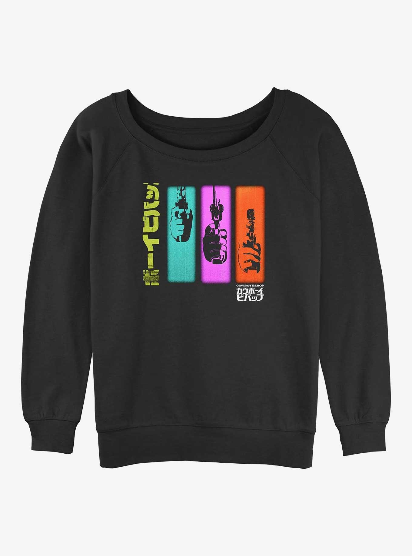 Cowboy Bebop Colorful Sequence Girls Slouchy Sweatshirt, , hi-res