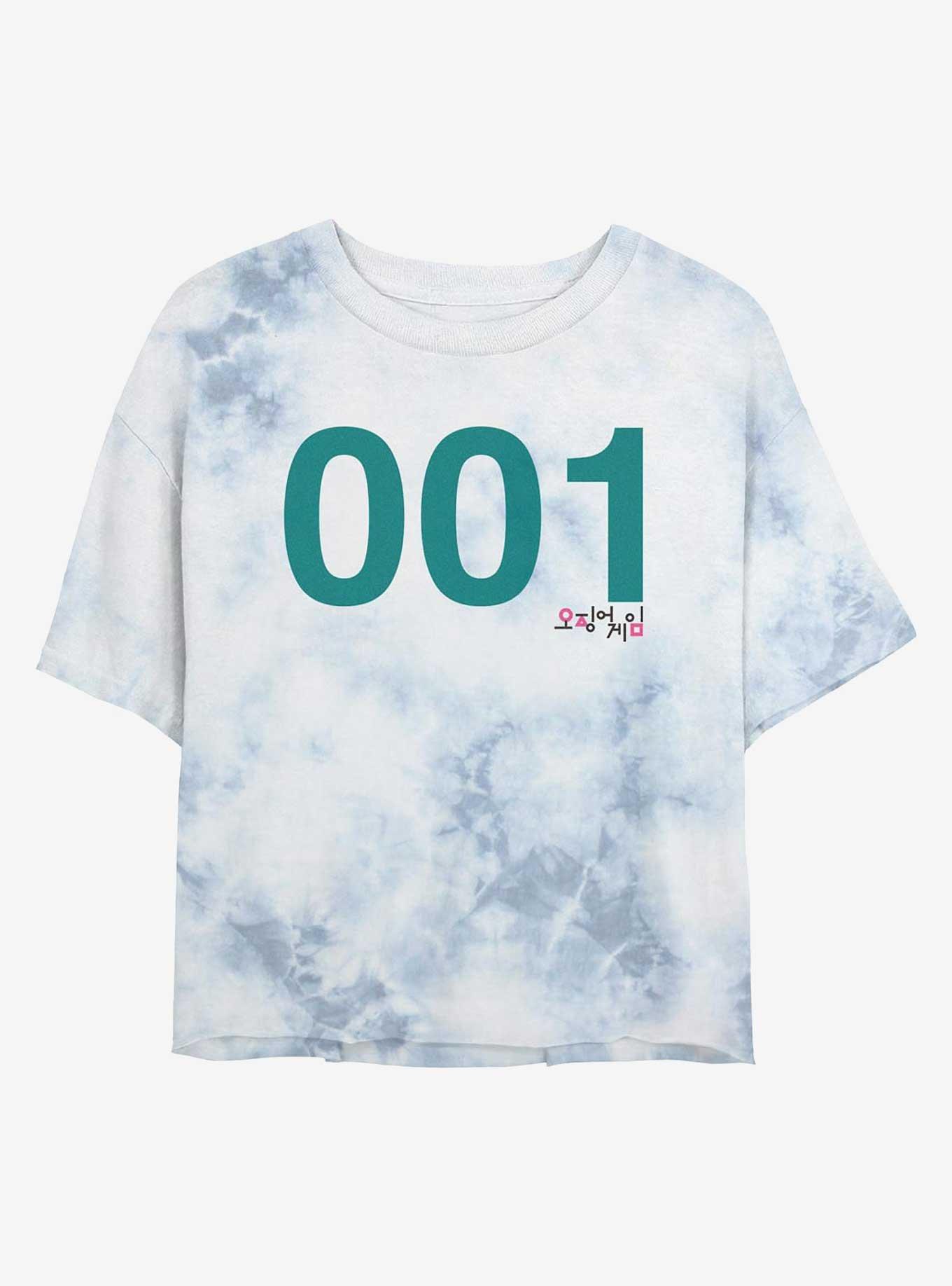 Squid Game Costume 001 Girls Tie-Dye Crop T-Shirt, , hi-res