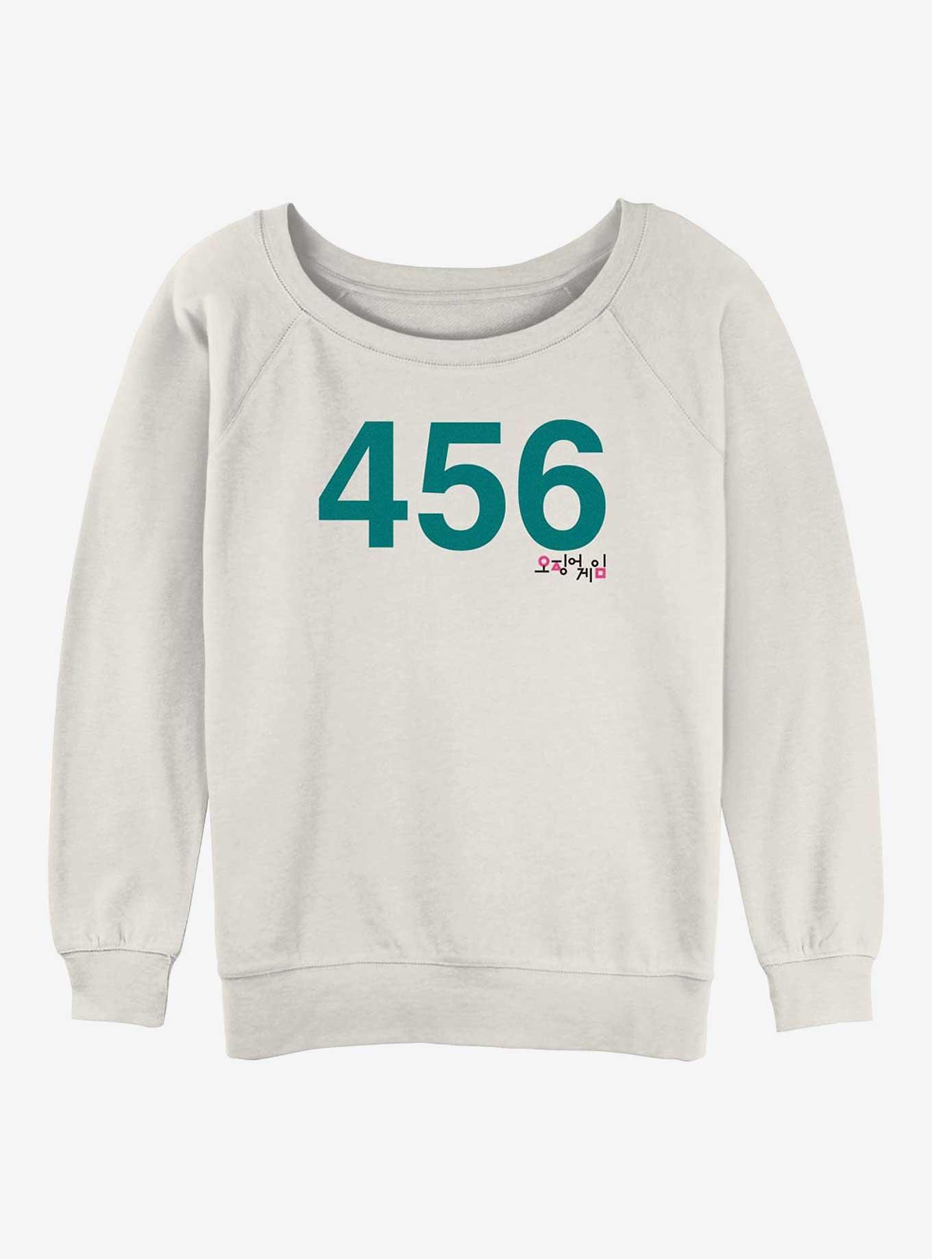 Squid Game Costume 456 Girls Slouchy Sweatshirt, , hi-res
