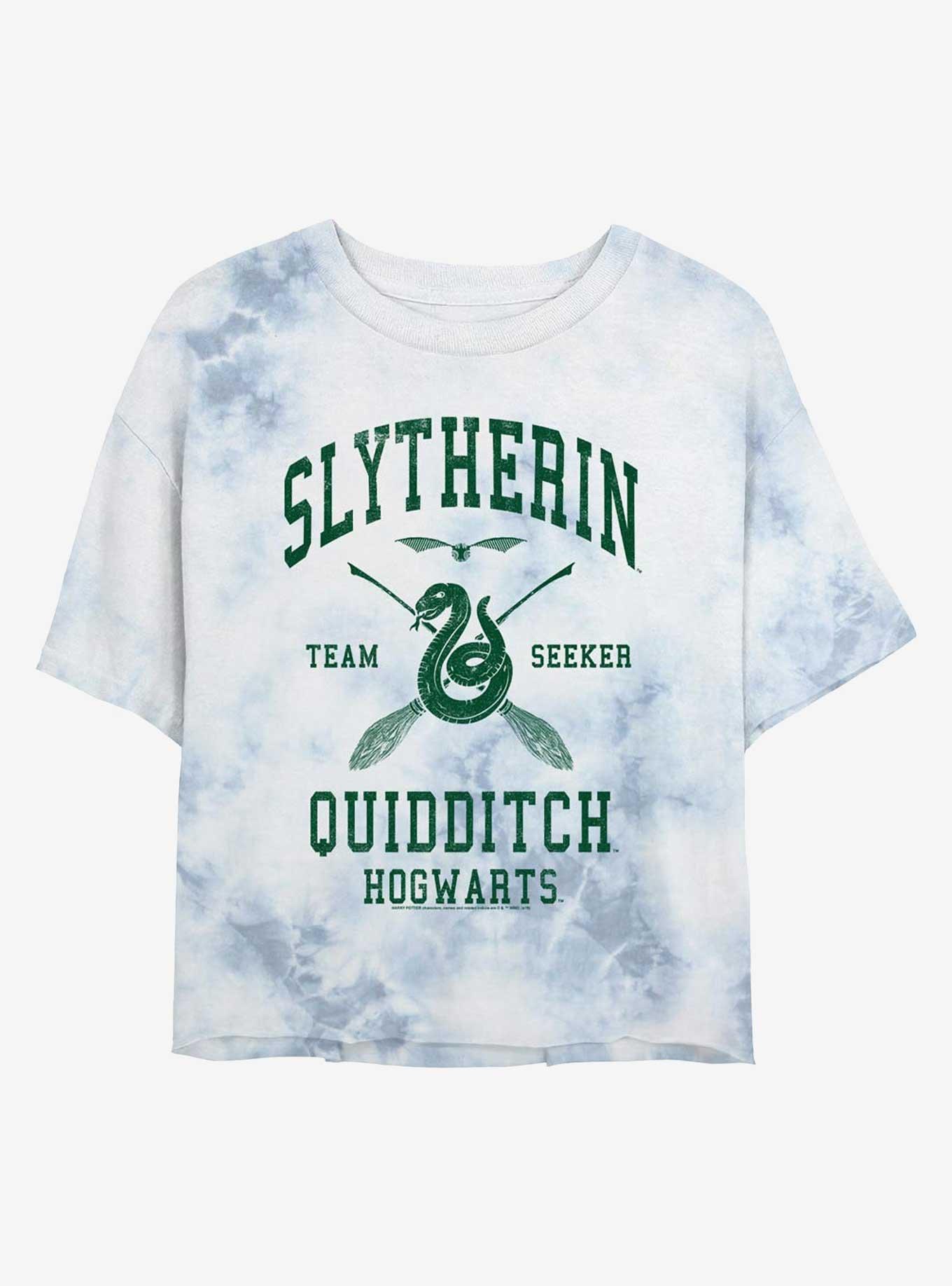 Harry Potter Slytherin Quidditch Seeker Girls Tie-Dye Crop T-Shirt, , hi-res