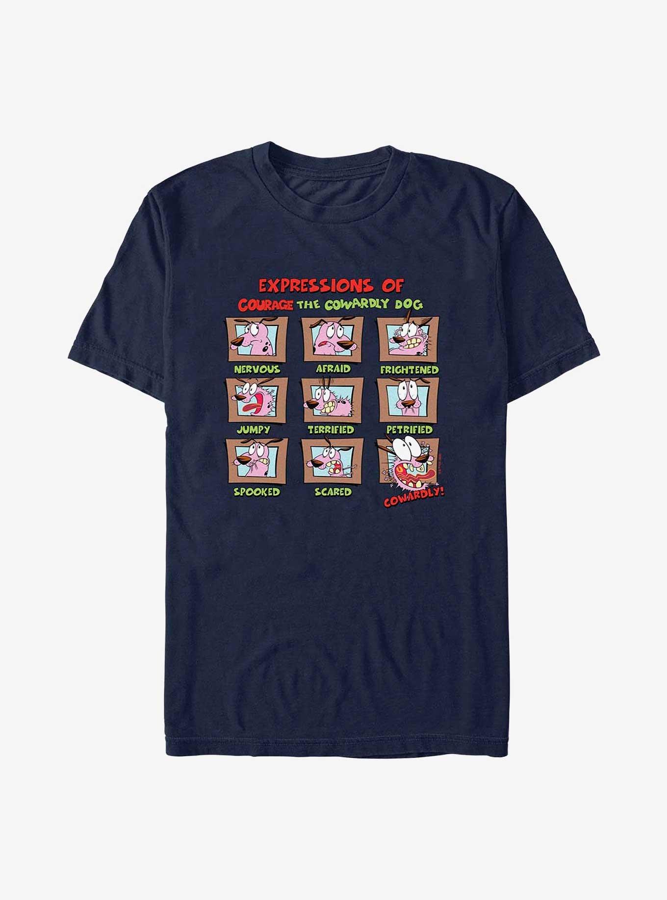 Courage the Cowardly Dog Cowardly Expressions T-Shirt