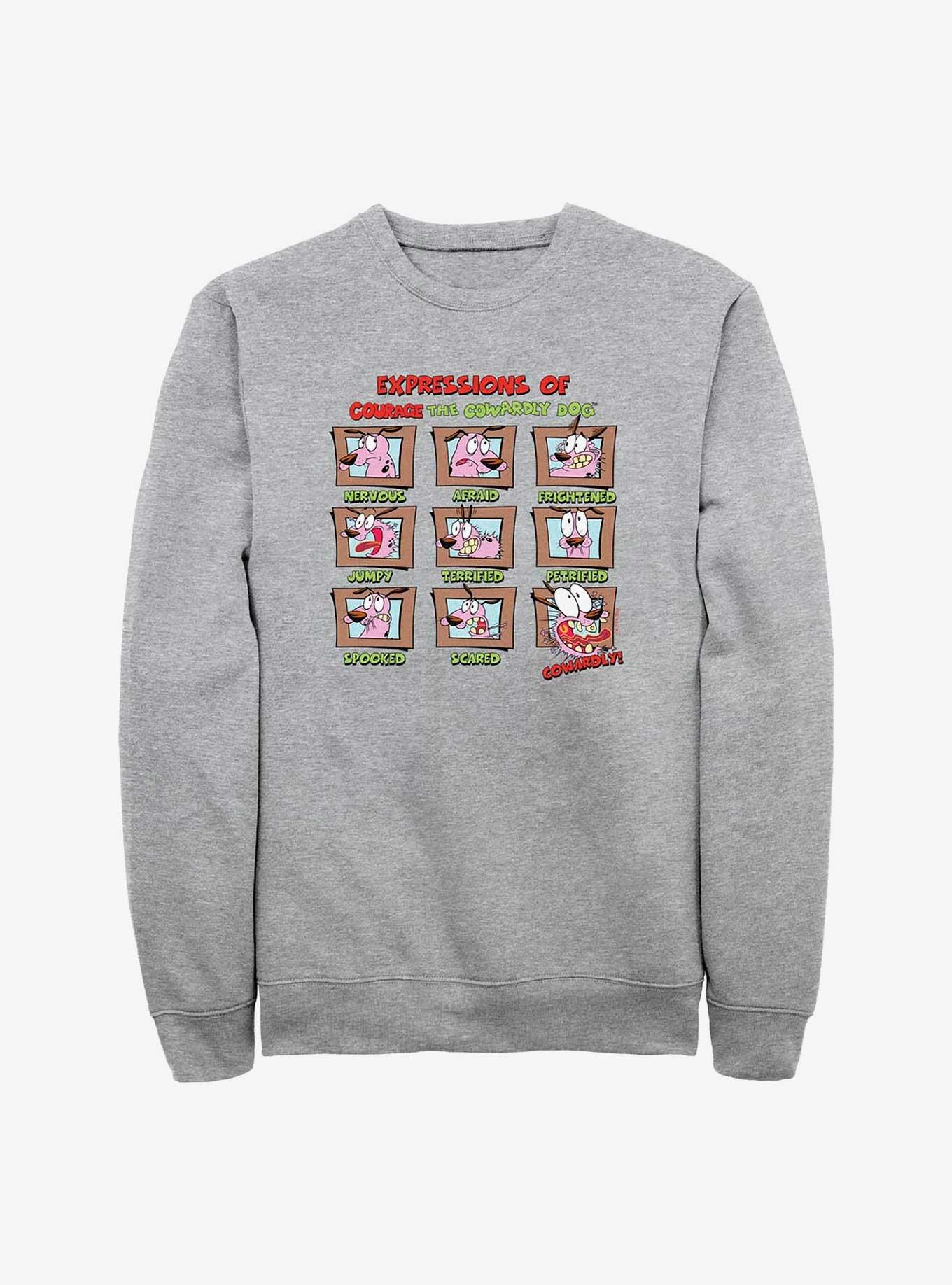Courage the Cowardly Dog Cowardly Expressions Sweatshirt, , hi-res