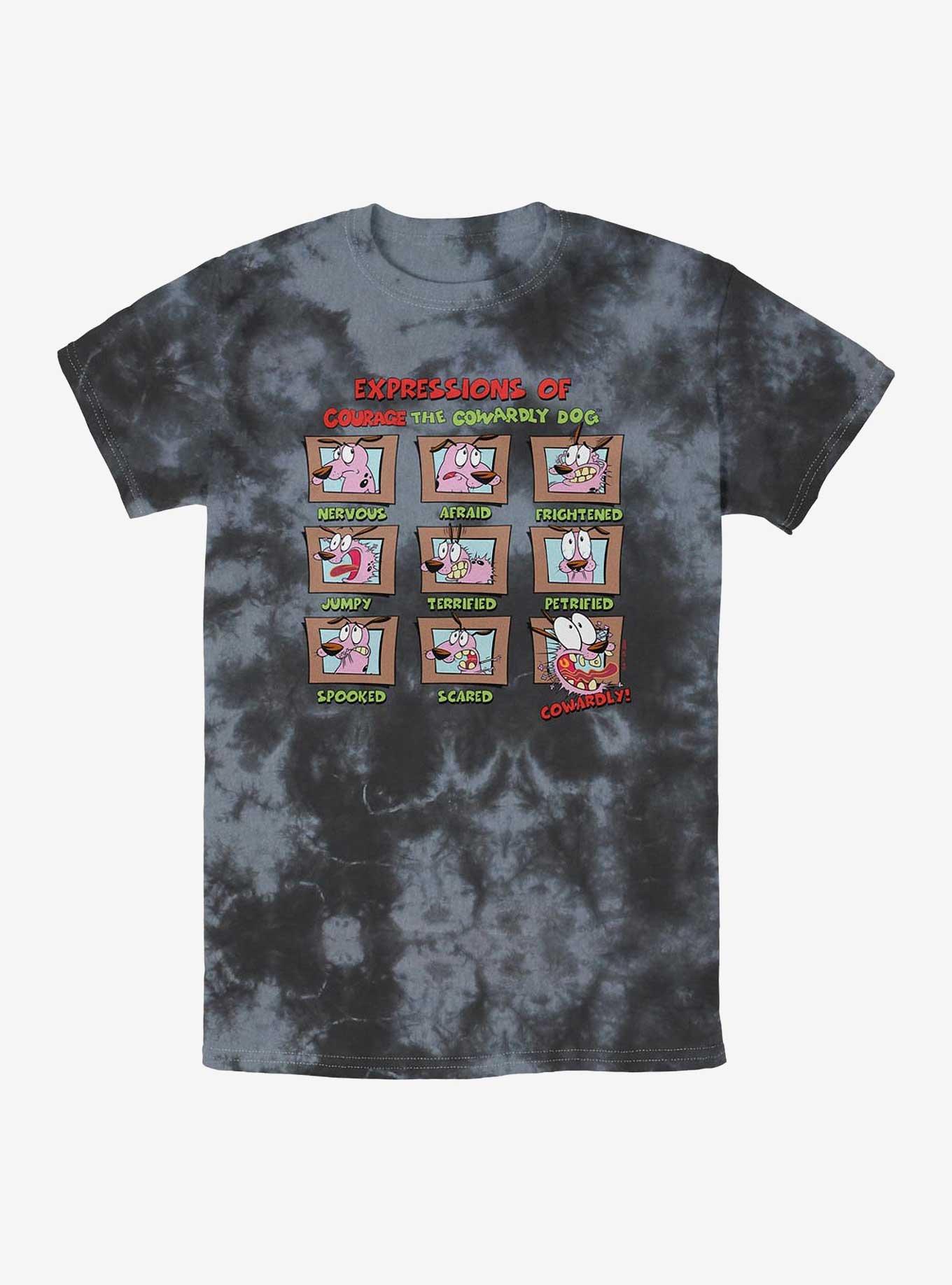 Courage the Cowardly Dog Cowardly Expressions Tie-Dye T-Shirt, , hi-res