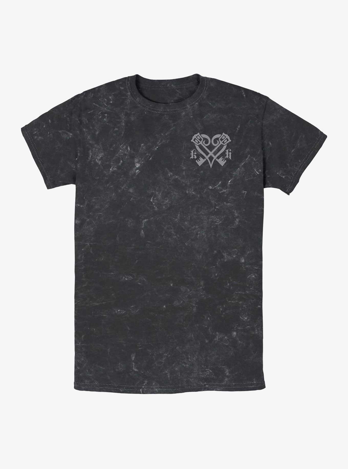 Disney Kingdom Hearts Kingdom Hearts Crest Mineral Wash T-Shirt, , hi-res