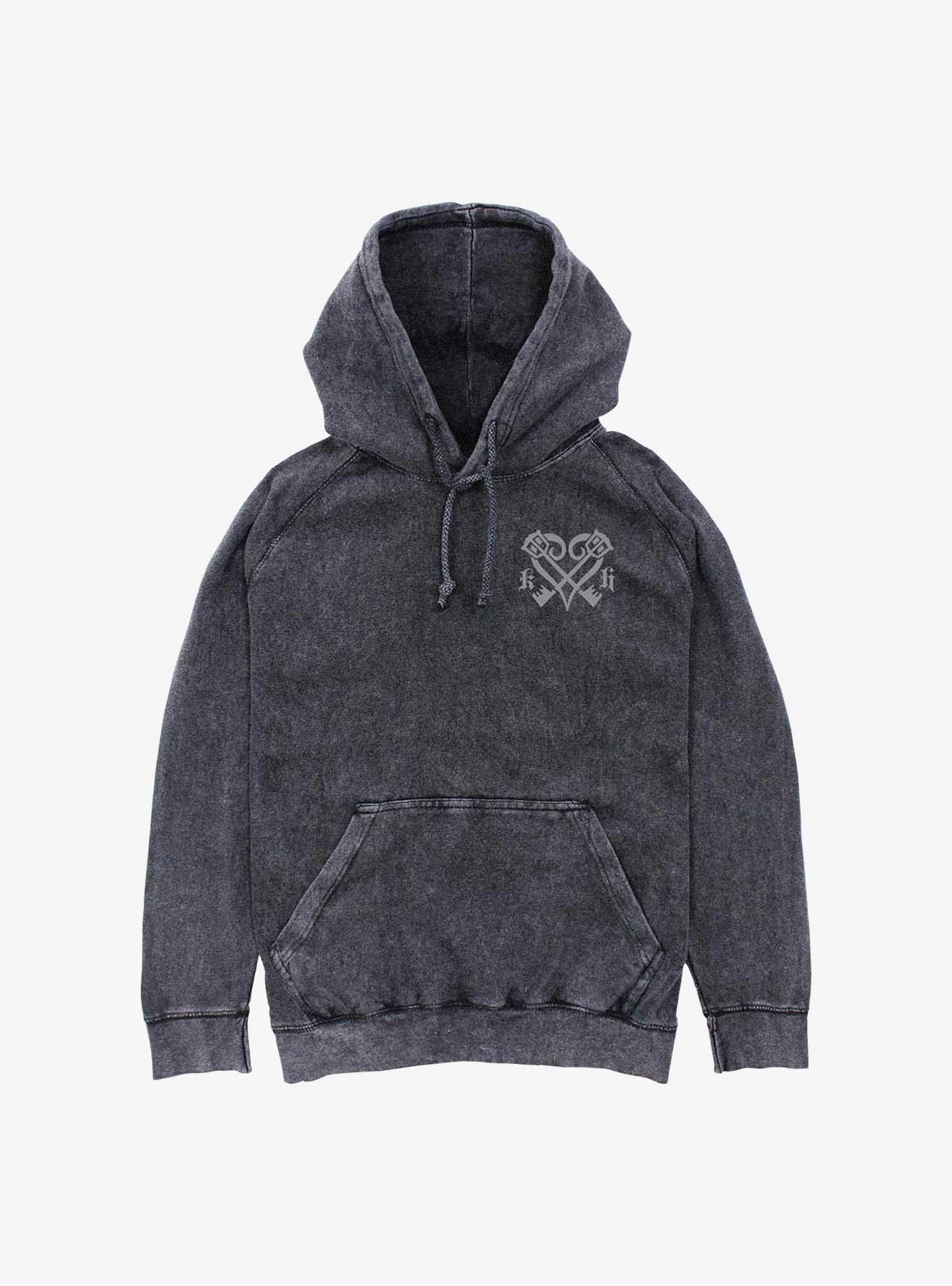 Disney Kingdom Hearts Kingdom Hearts Crest Mineral Wash Hoodie, , hi-res