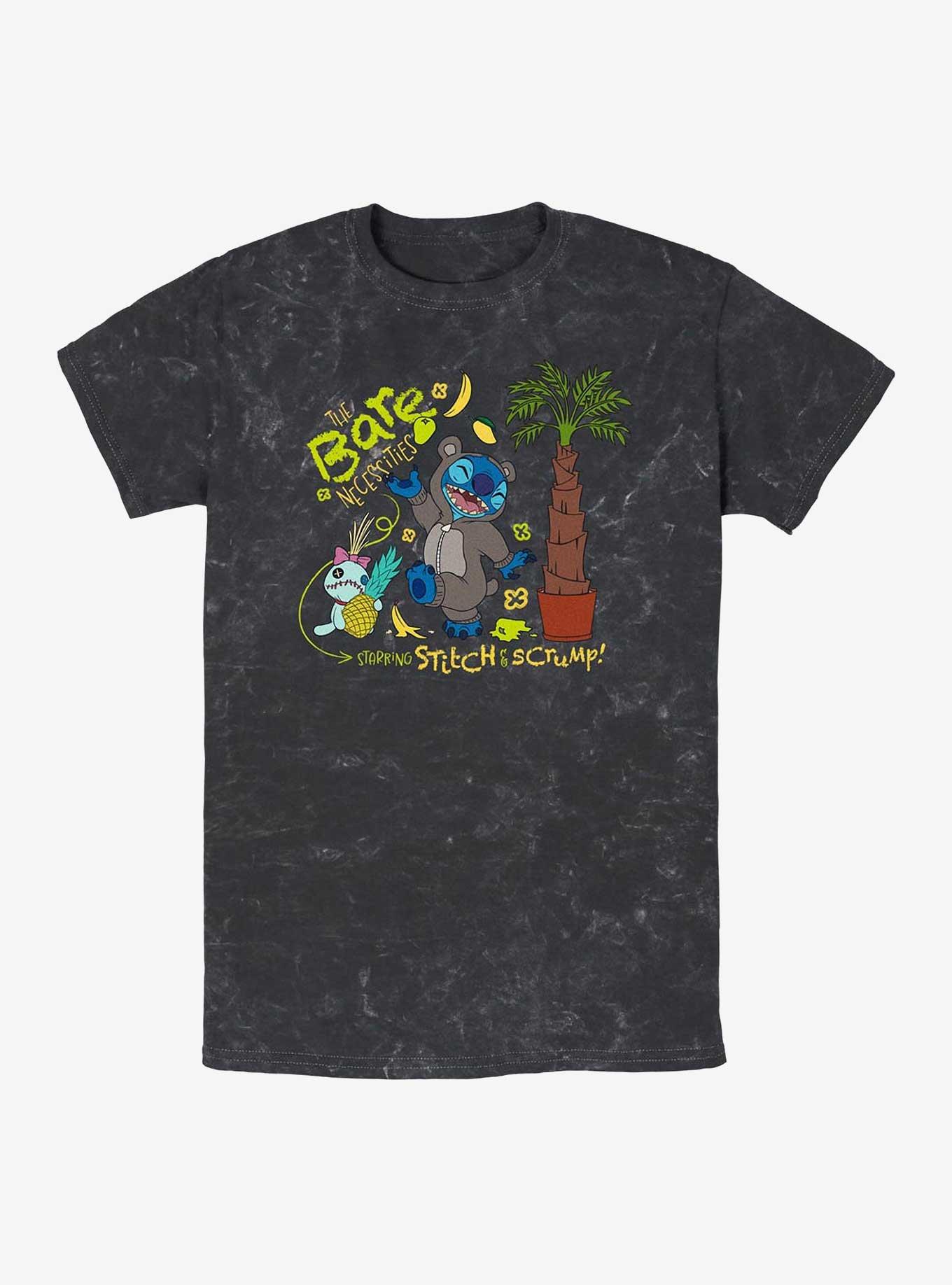Disney Lilo & Stitch The Bare Necessities Mineral Wash T-Shirt, BLACK, hi-res
