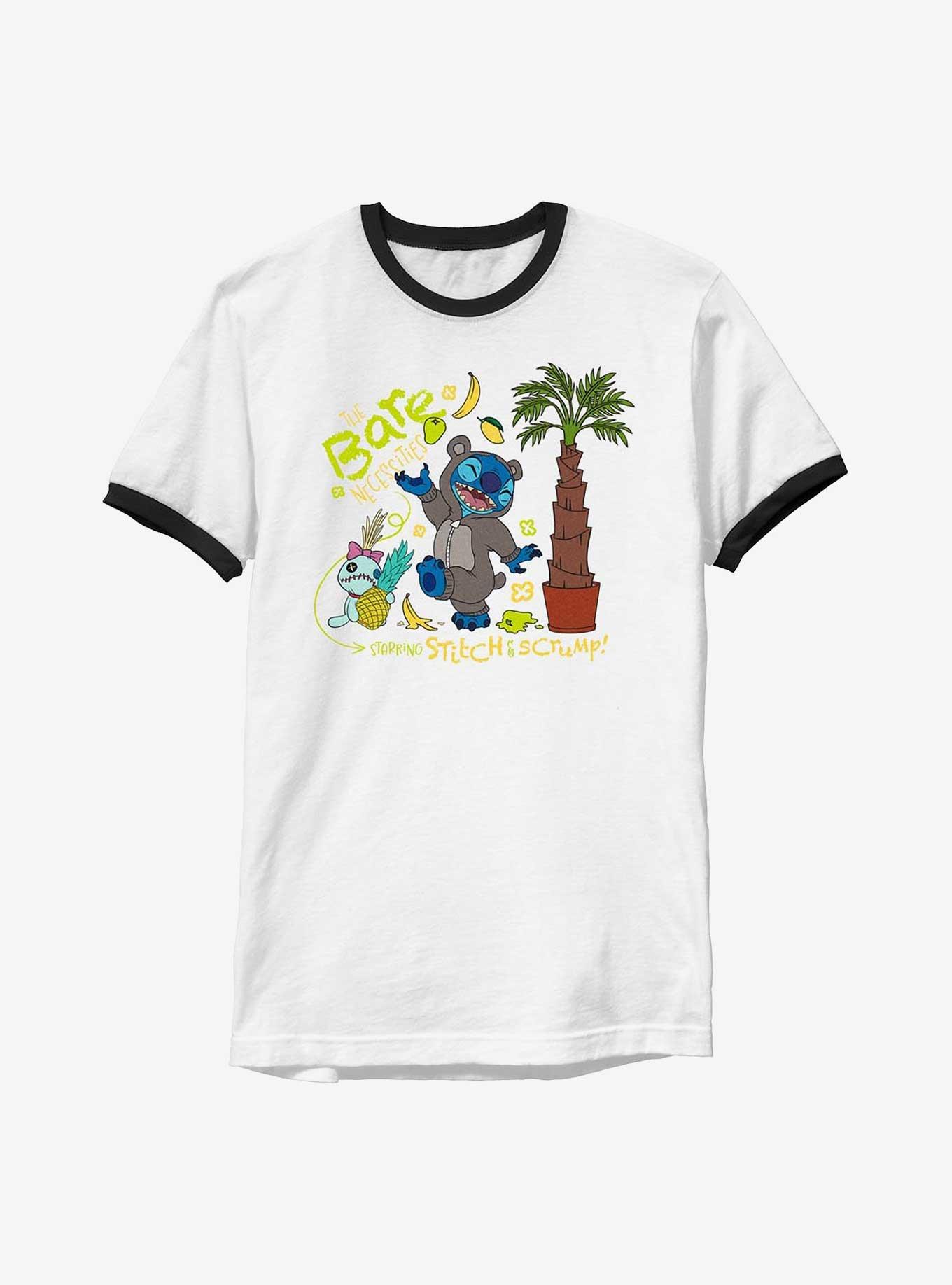 Disney Lilo & Stitch The Bare Necessities Ringer T-Shirt, WHTBLK, hi-res