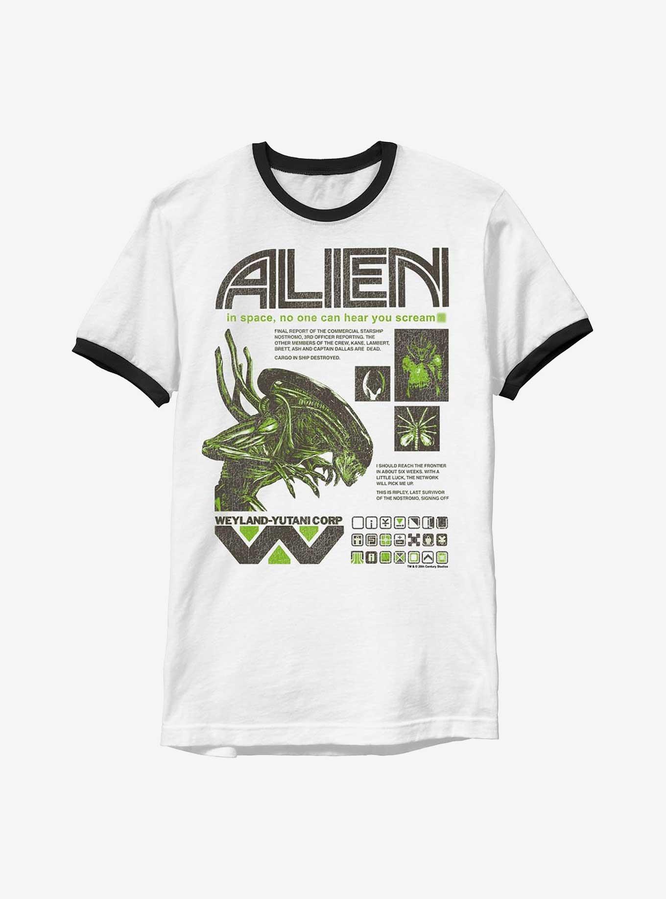 Alien Quotes Ringer T-Shirt, , hi-res