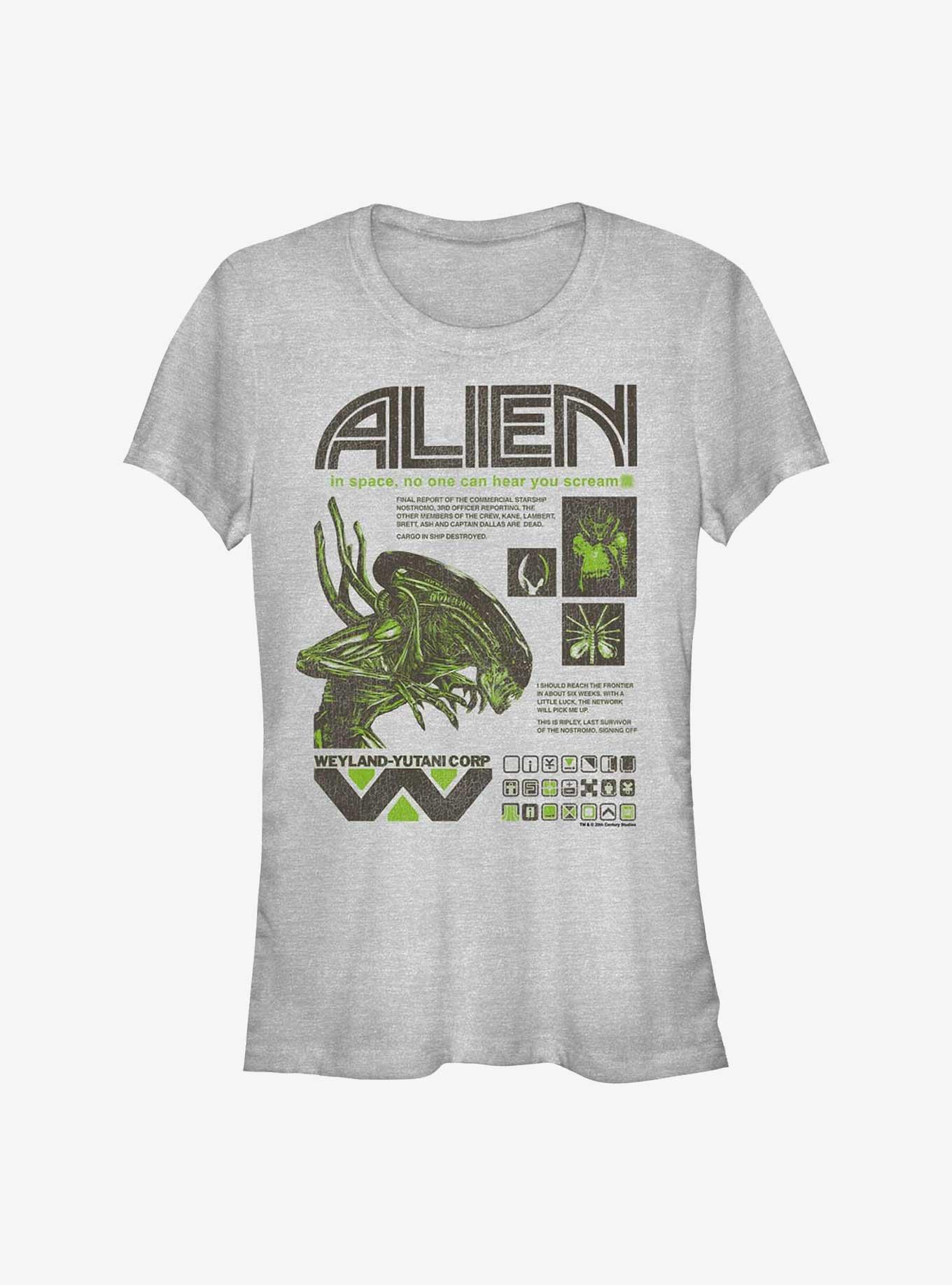 Alien Quotes Girls T-Shirt, ATH HTR, hi-res