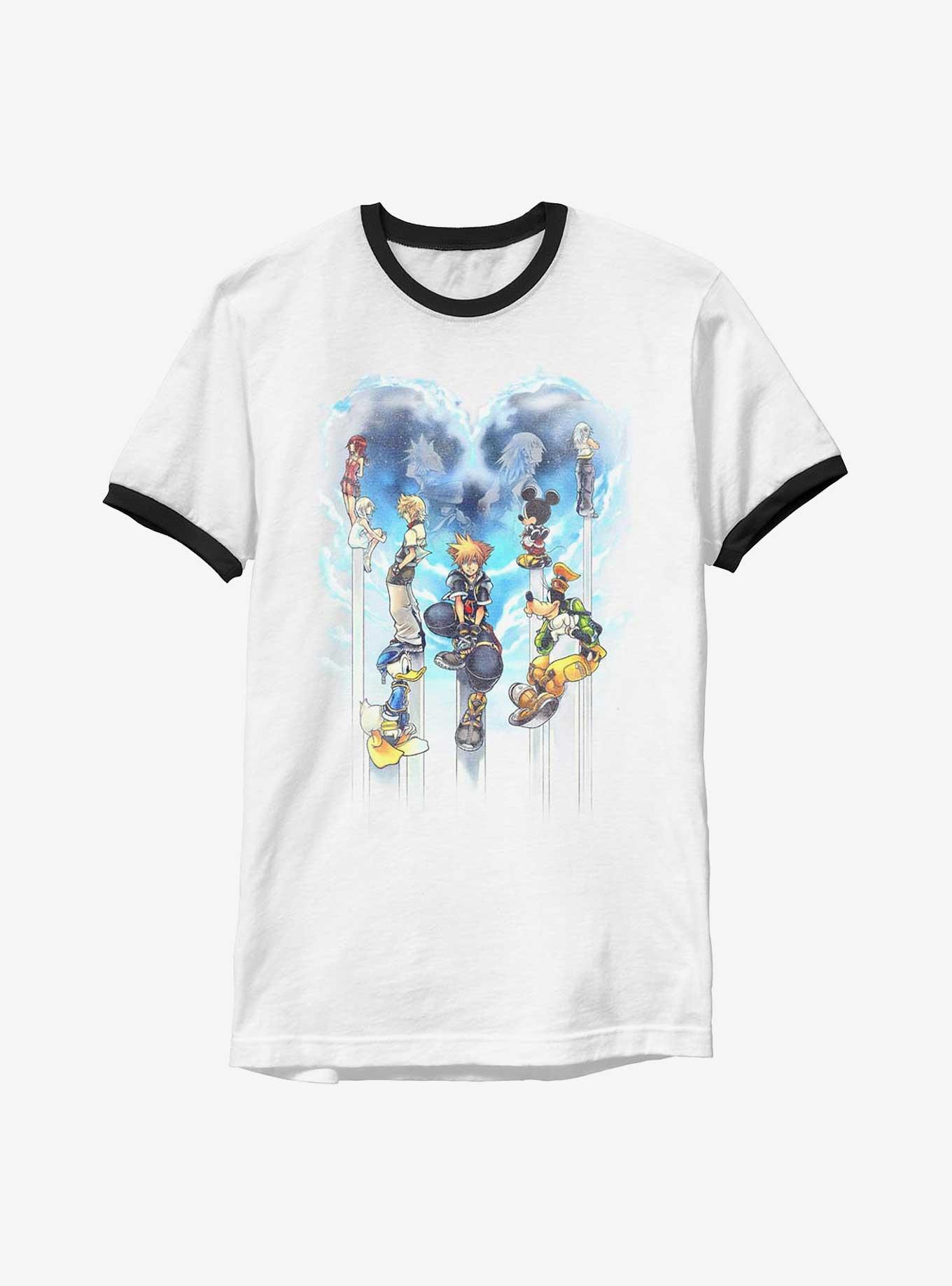 Disney Kingdom Hearts Clouded Horizon Ringer T-Shirt, WHTBLK, hi-res