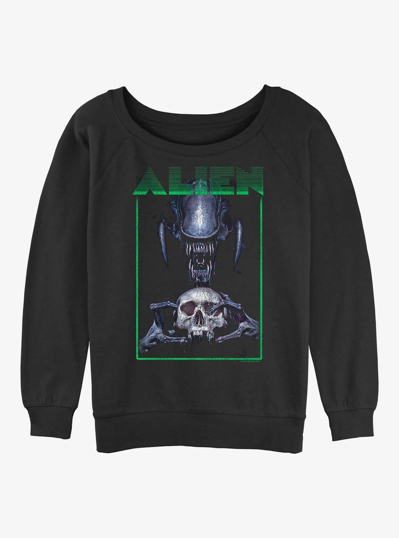 Alien Skull Girls Slouchy Sweatshirt, , hi-res