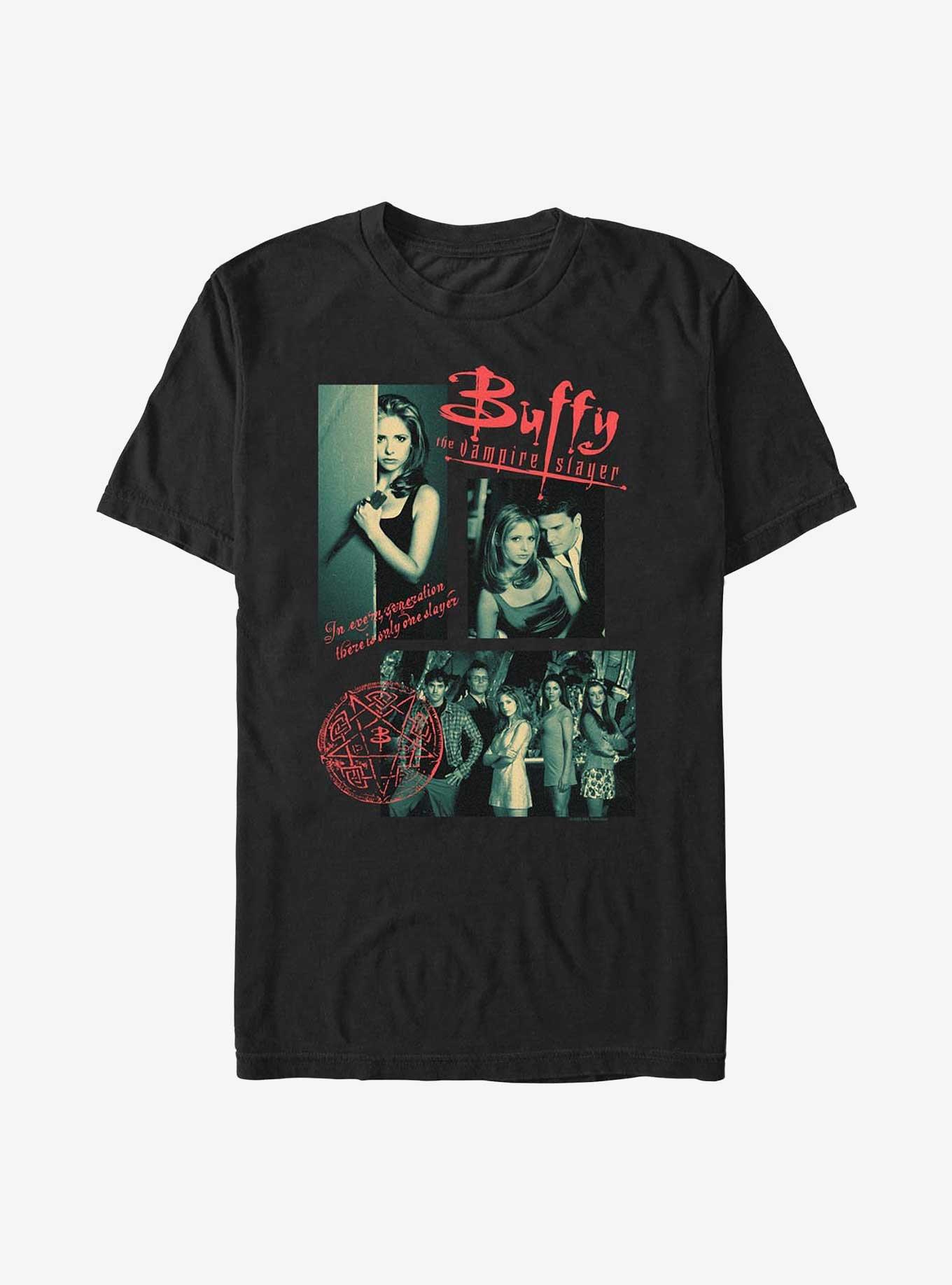 Buffy The Vampire Slayer Multi Image T-Shirt, BLACK, hi-res
