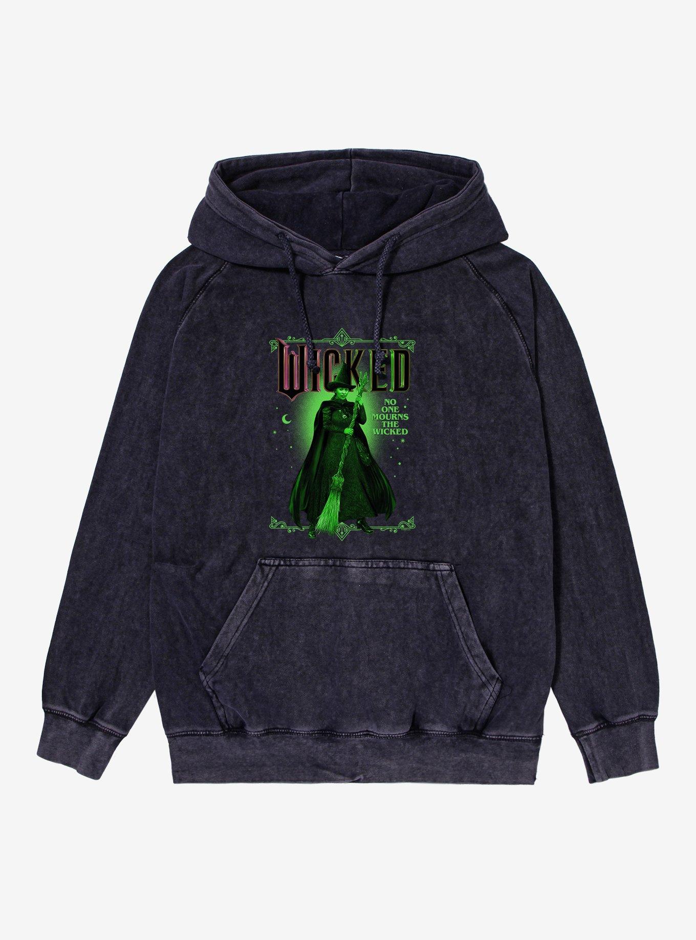 Wicked Elphaba No One Mourns The Wicked Mineral Wash Hoodie, , hi-res