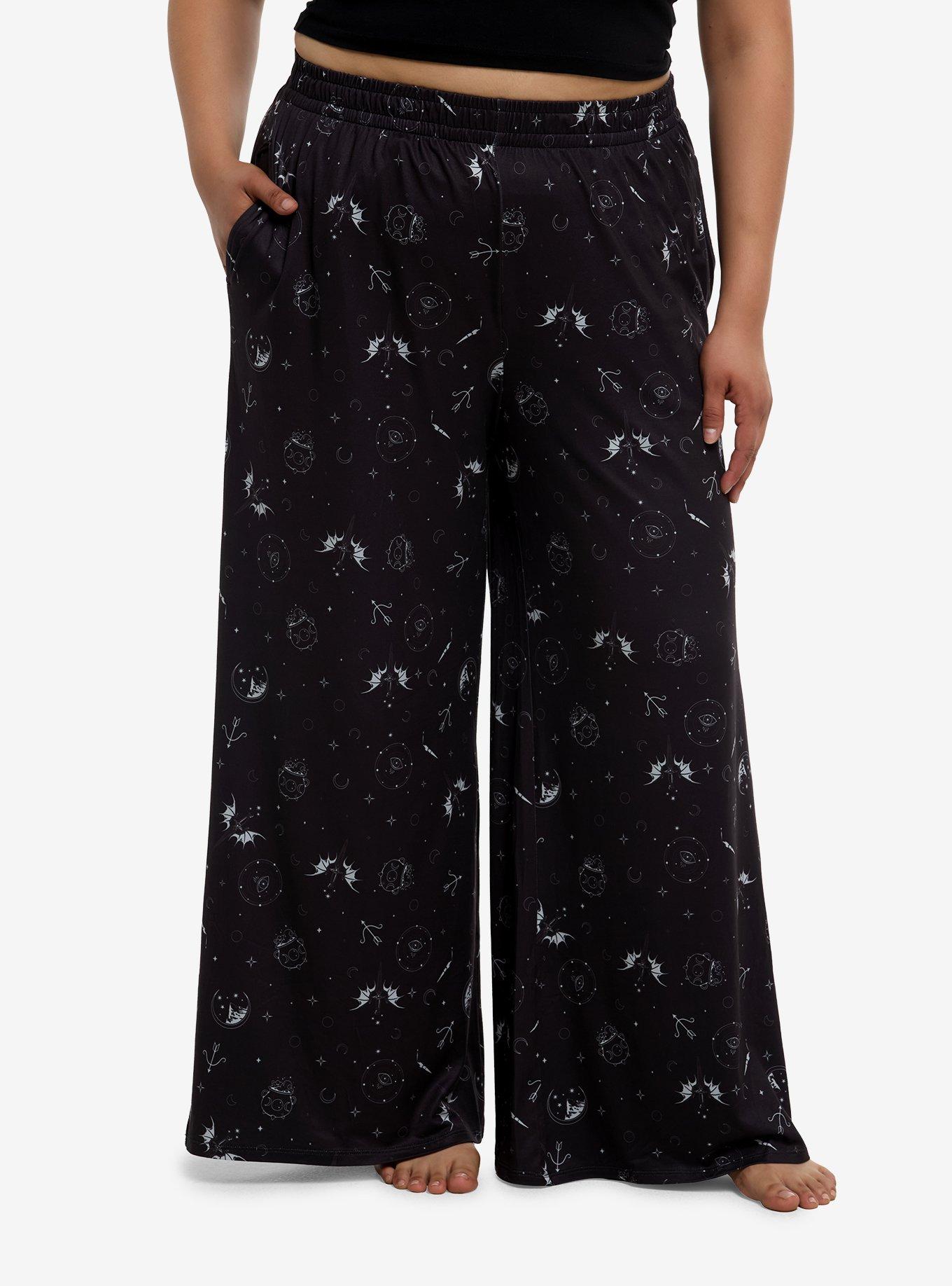 A Court Of Thorns And Roses Icons Wide Leg Pajama Pants Plus Size, , hi-res