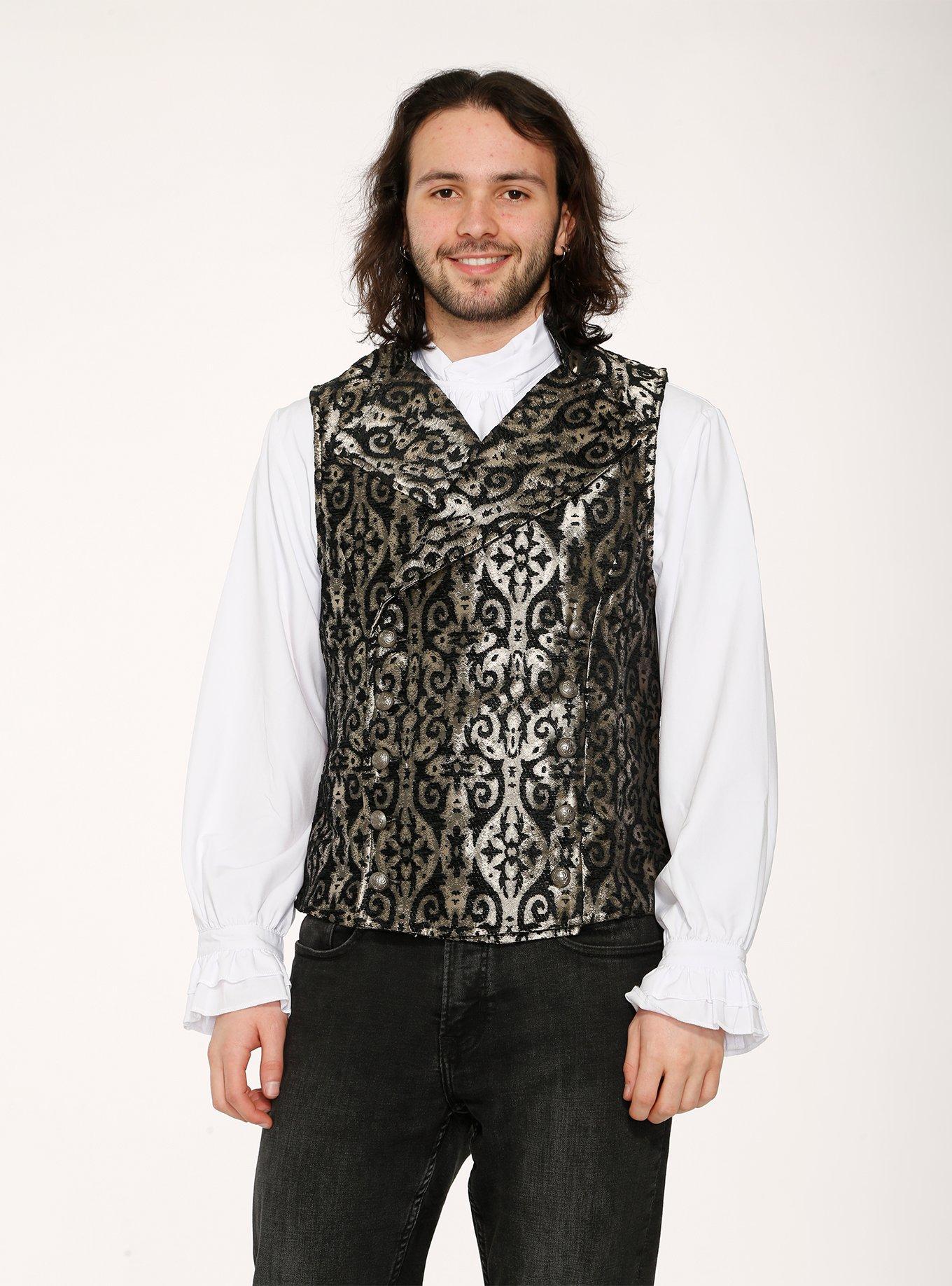 Gold Brocade Vest, , hi-res