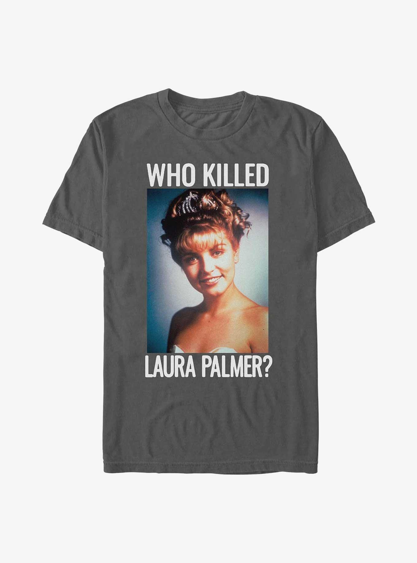 Twin Peaks Laura Palmer Missing Poster Garment Dye T-Shirt, PEPPER, hi-res