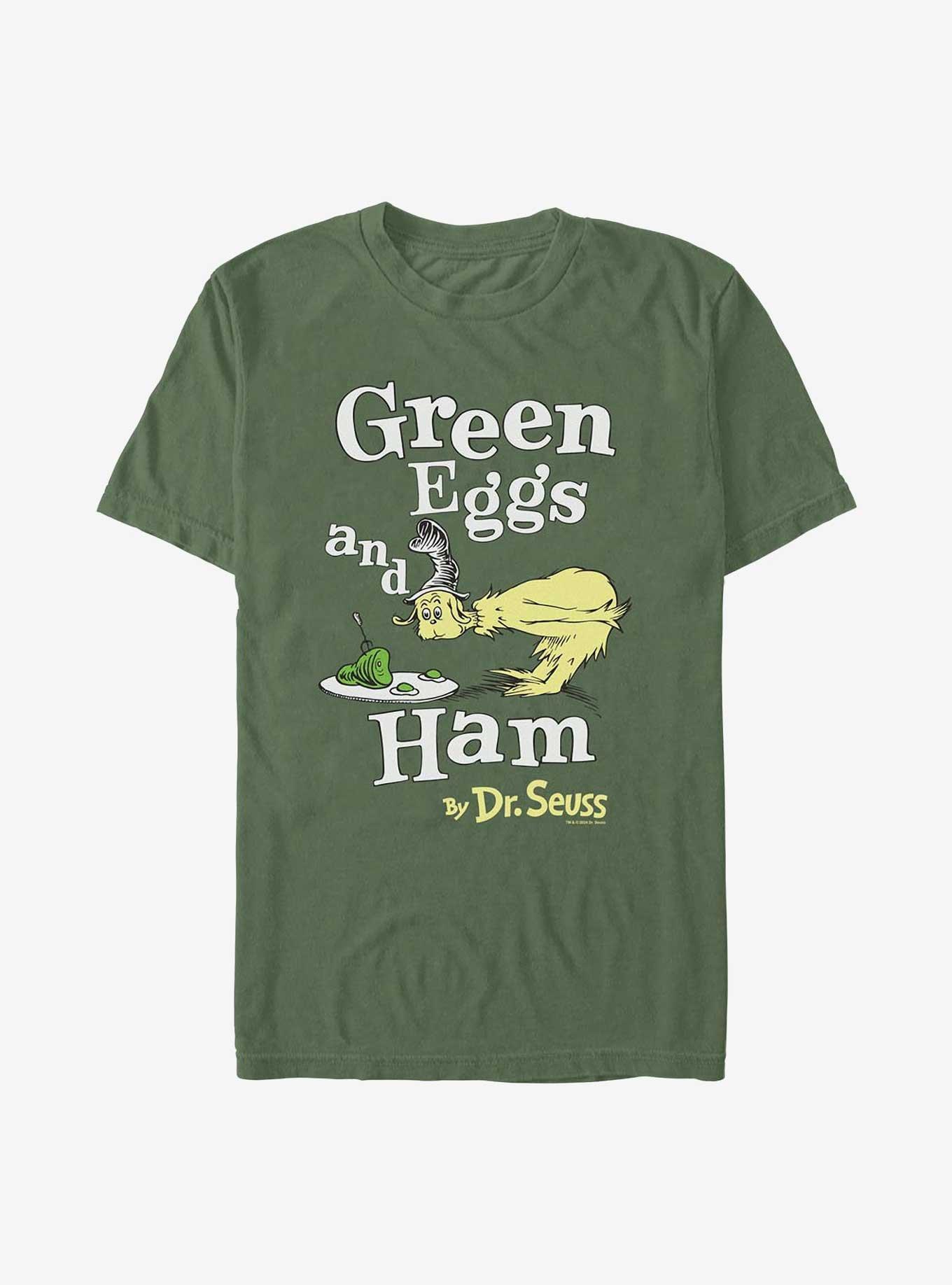 Dr. Seuss Green Eggs And Ham Garment Dye Graphic T-Shirt - Green - 3XL