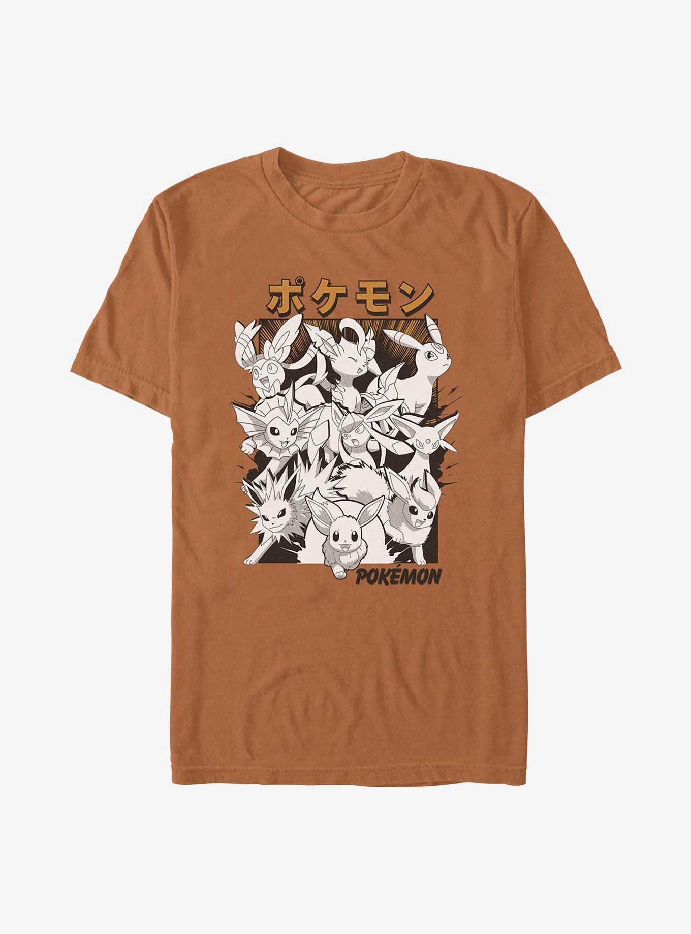 Pokemon Eevee Evolutions Poster Garment Dye T-Shirt, YAM, hi-res