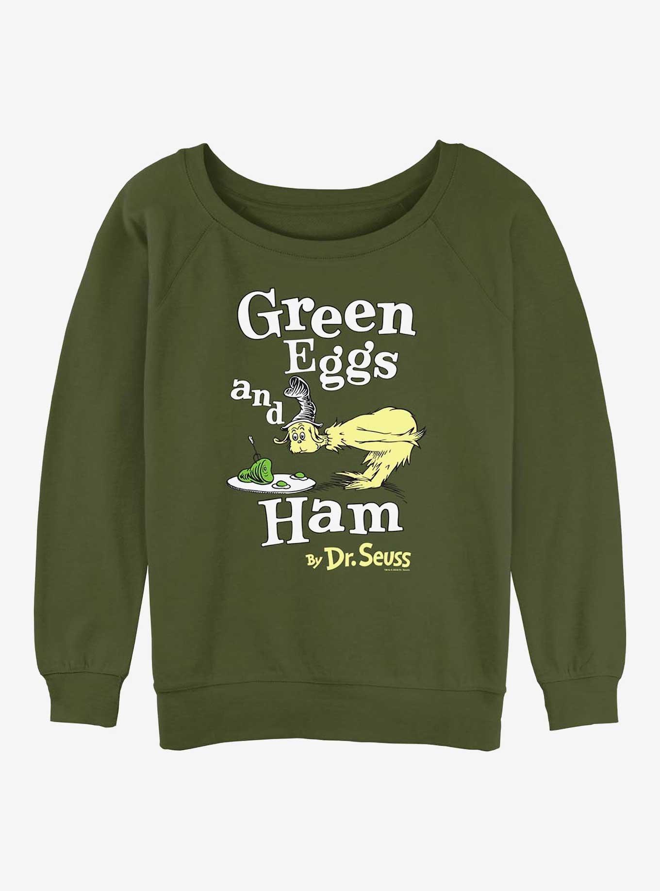 Dr. Seuss Green Eggs And Ham Girls Slouchy Sweatshirt, , hi-res