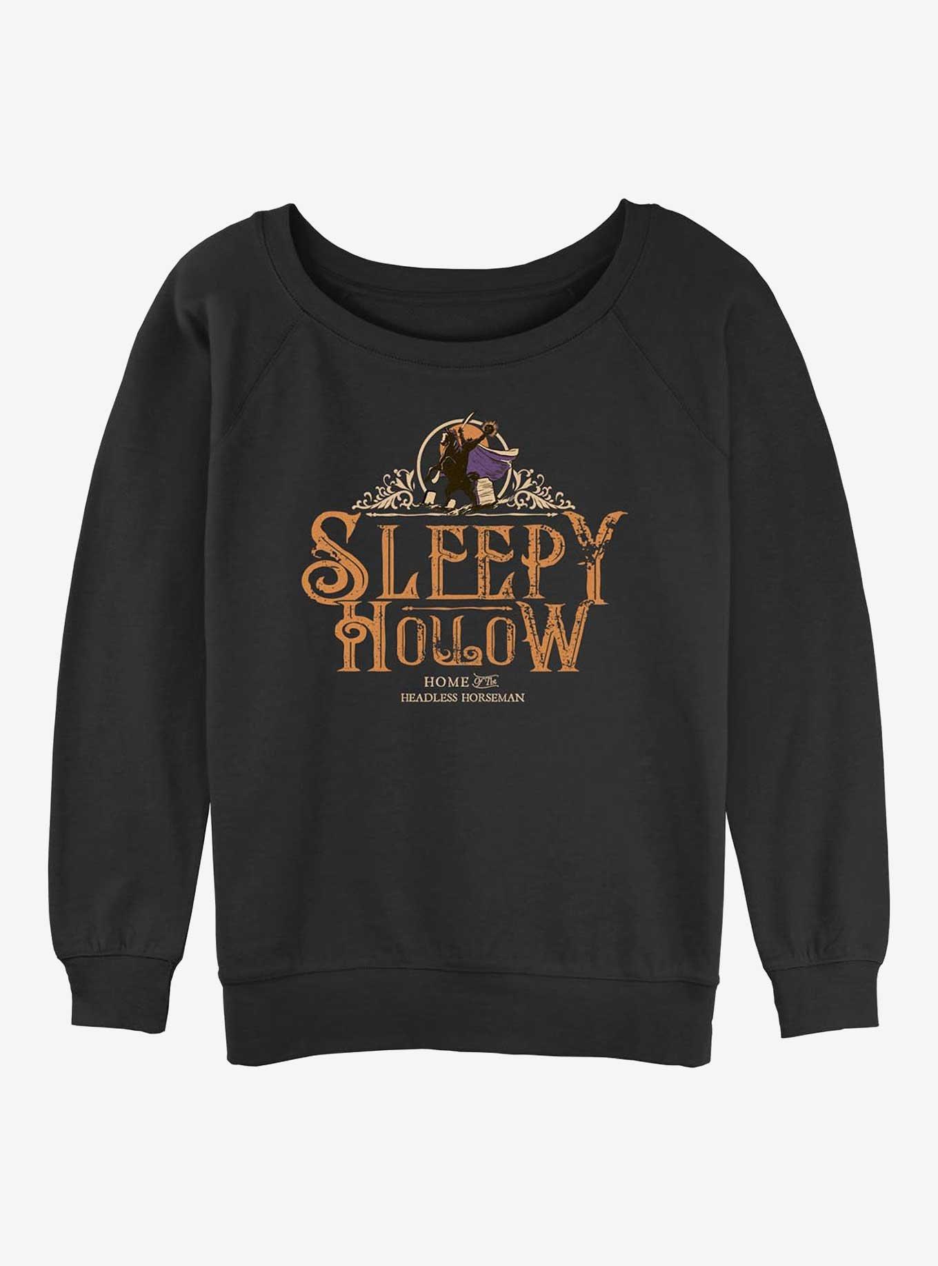 Disney The Adventures Of Ichabod And Mr. Toad Visit Sleepy Hollow Girls Slouchy Sweatshirt, BLACK, hi-res