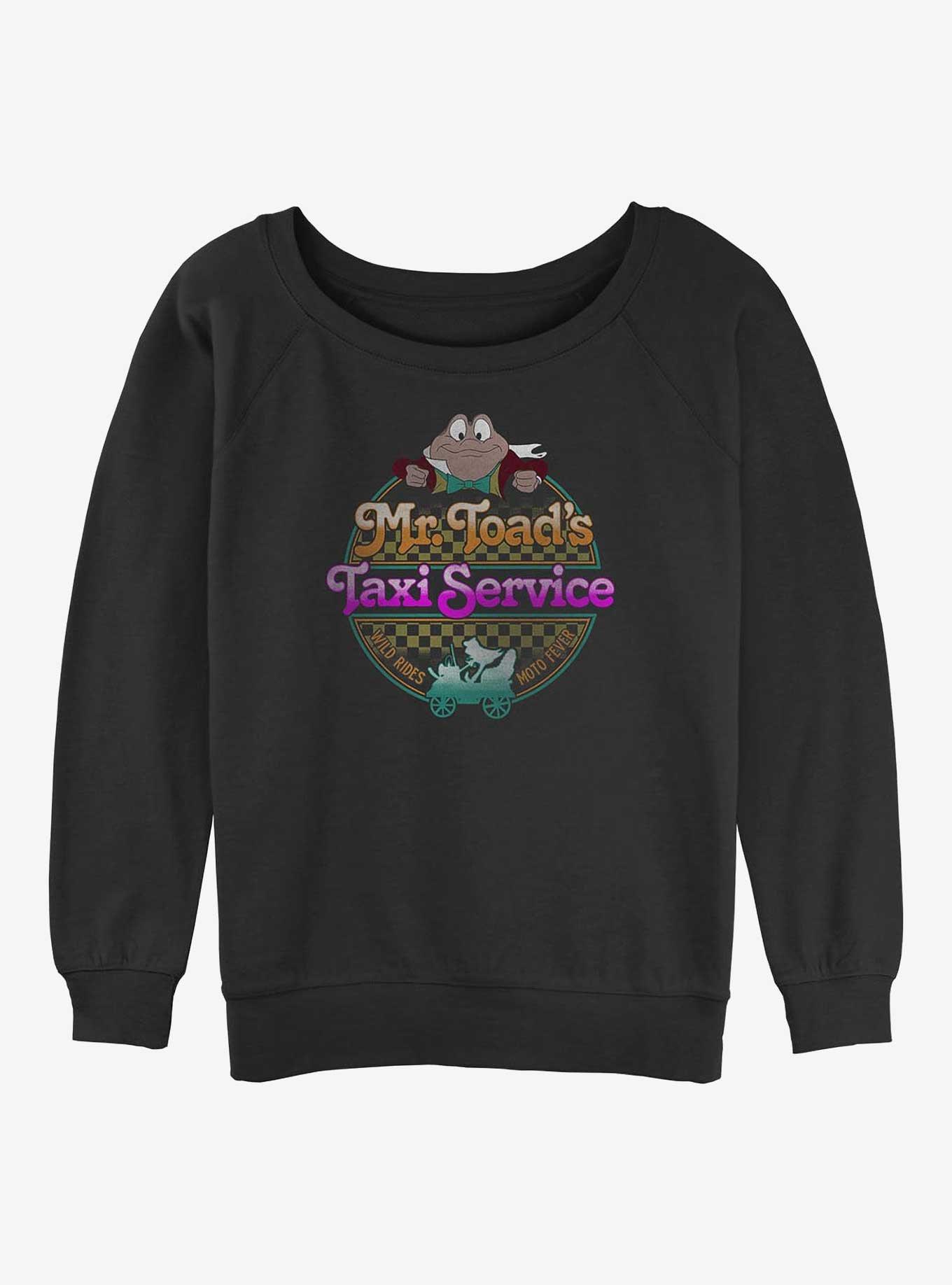 Disney The Adventures Of Ichabod And Mr. Toad Crazy Girls Slouchy Sweatshirt, BLACK, hi-res
