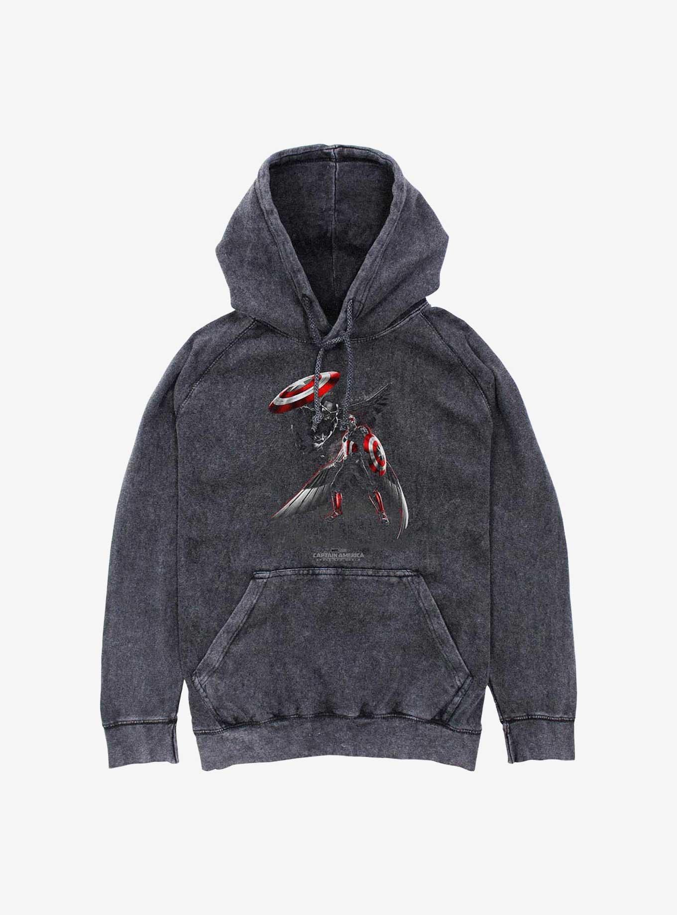 Captain America: Brave New World Pose Mineral Wash Hoodie, , hi-res
