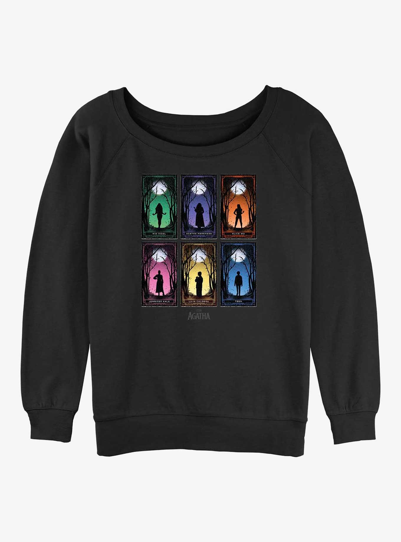 Marvel Agatha Cards Girls Slouchy Sweatshirt, , hi-res