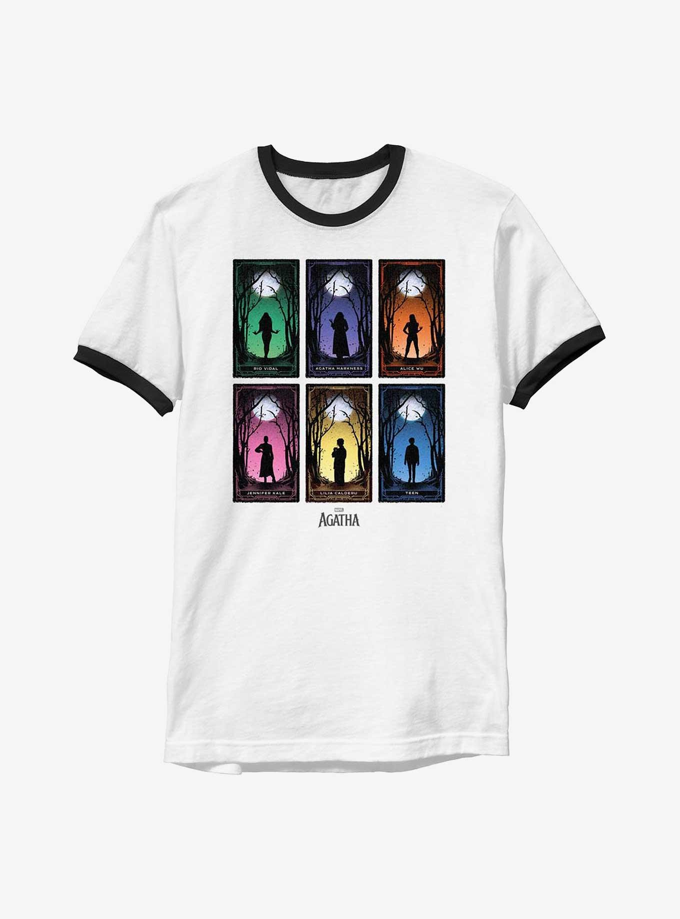 Marvel Agatha Cards Ringer T-Shirt