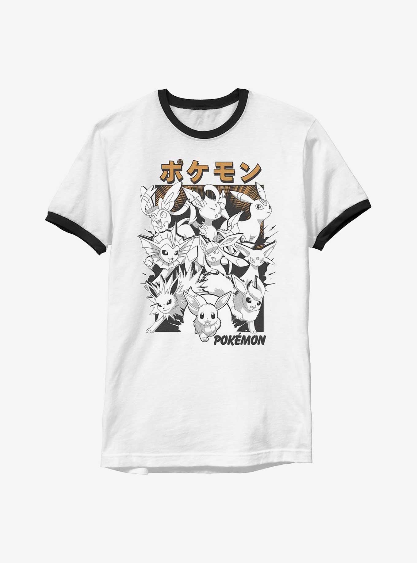 Pokemon Eevee Evolutions Poster Ringer T-Shirt, , hi-res
