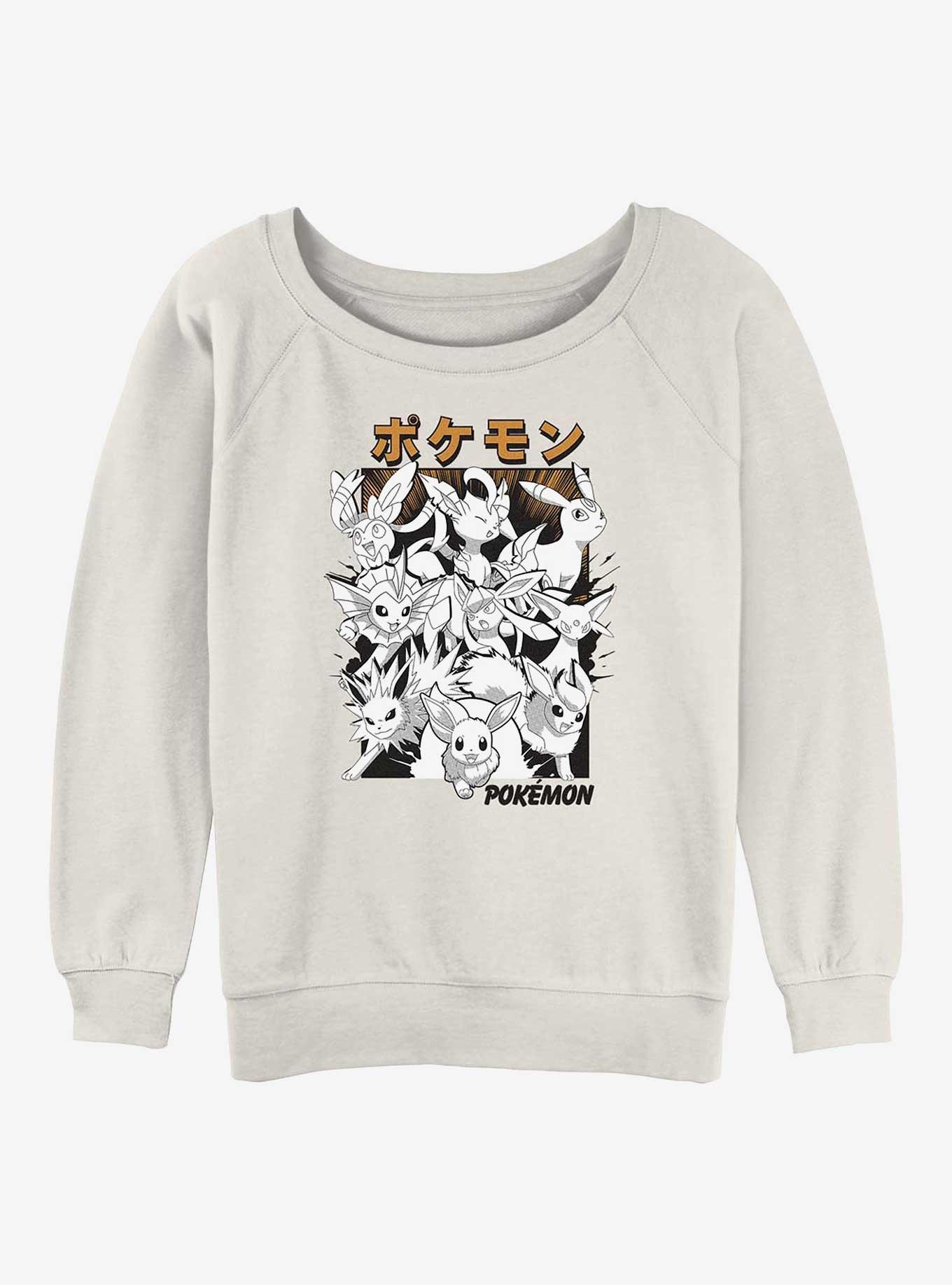 Pokemon Eevee Evolutions Poster Girls Slouchy Sweatshirt, , hi-res
