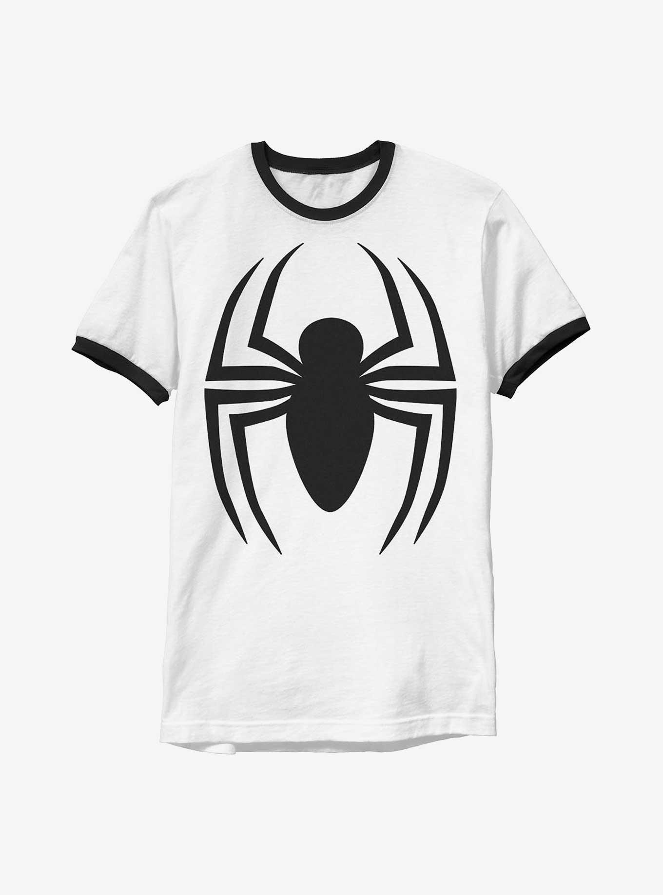 Marvel Spider-Man Ultimate Logo Ringer T-Shirt, WHTBLK, hi-res