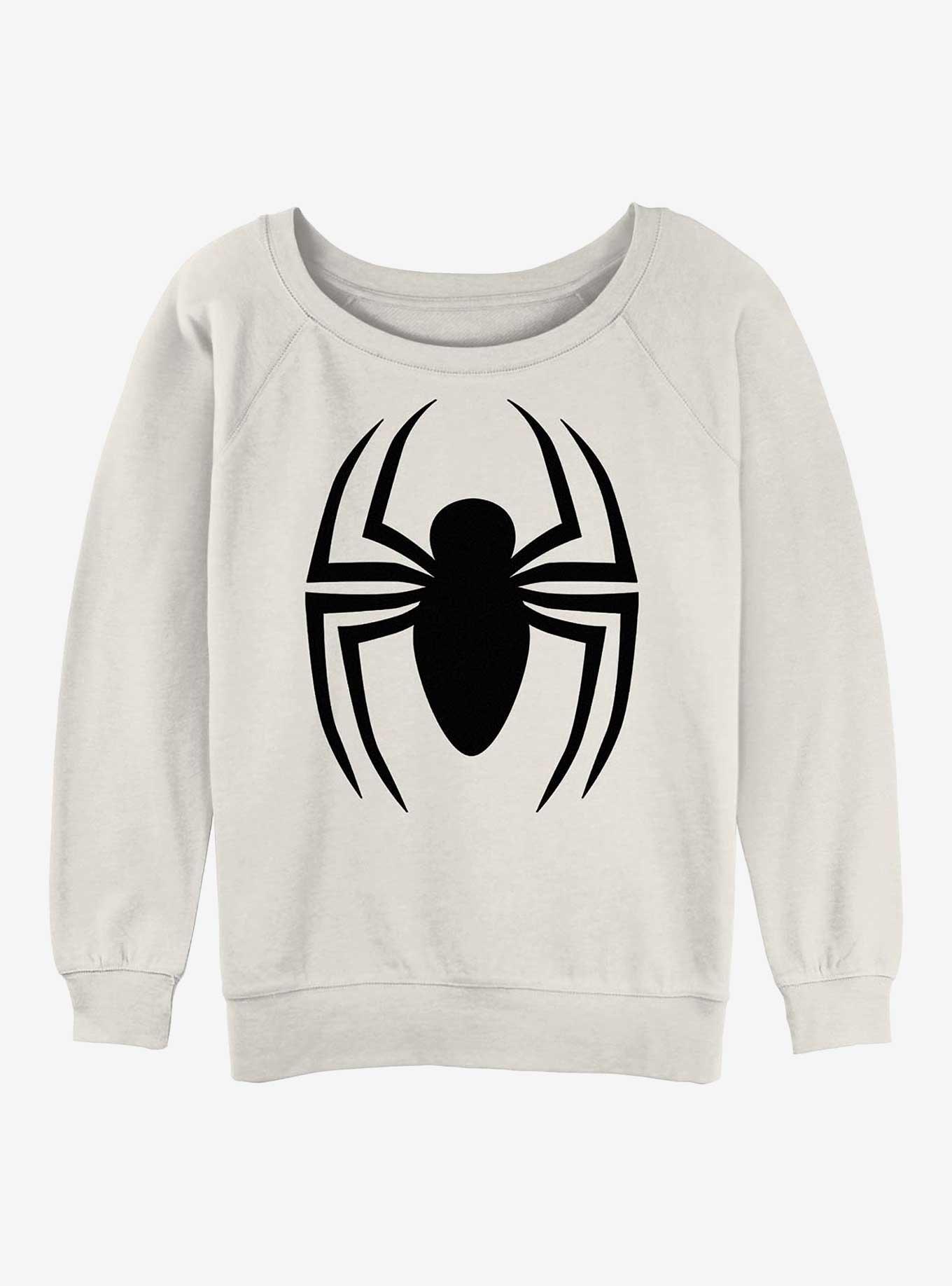 Marvel Spider-Man Ultimate Logo Girls Slouchy Sweatshirt, EGRET, hi-res