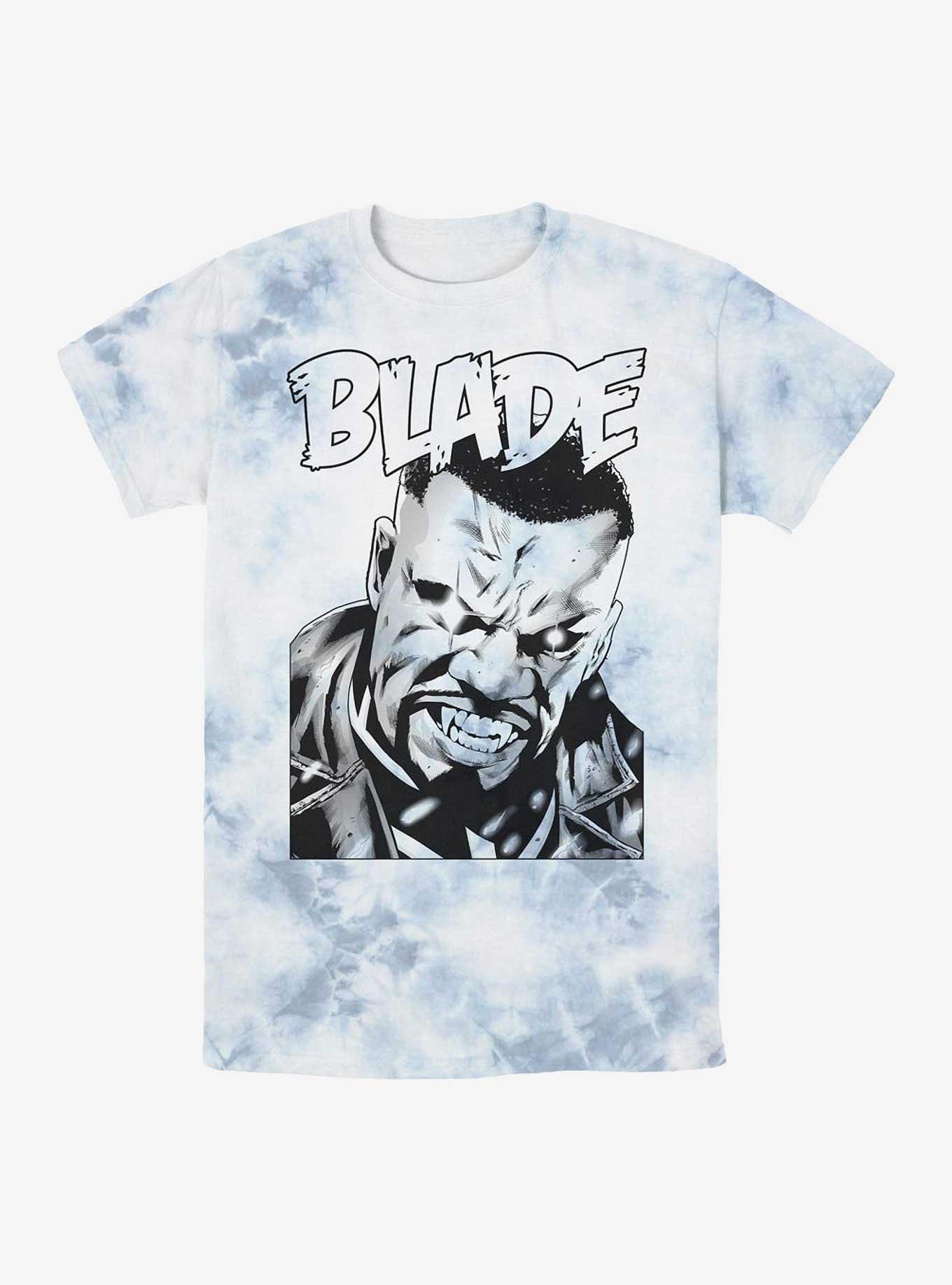 Marvel Blade Vampire Hunter Portrait Tie-Dye T-Shirt, WHITEBLUE, hi-res