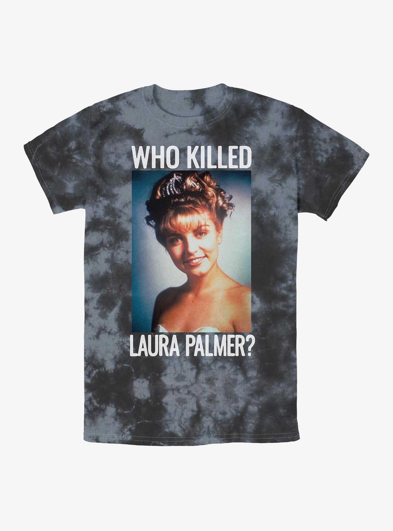 Twin Peaks Laura Palmer Missing Poster Tie-Dye T-Shirt, BLKCHAR, hi-res