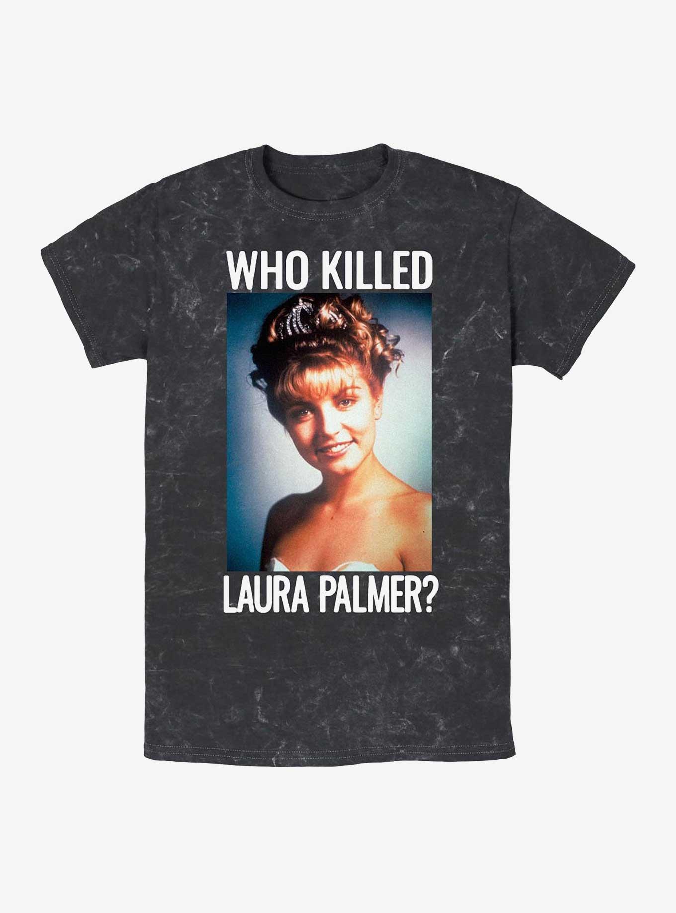 Twin Peaks Laura Palmer Missing Poster Mineral Wash T-Shirt