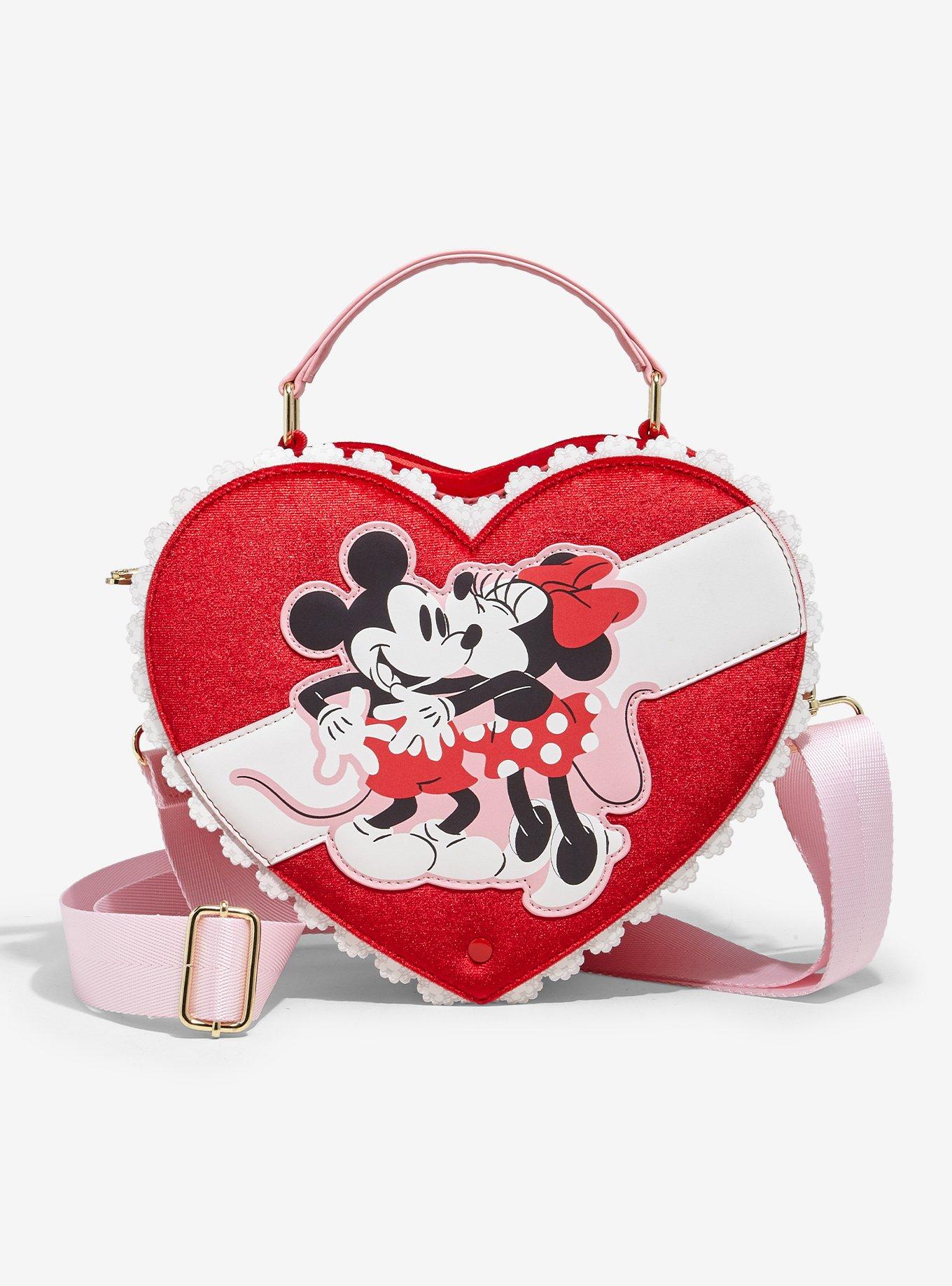 Loungefly Disney Mickey & Minnie Valentine's Day Chocolate Heart Box Chocolate Scented Figural Crossbody - BoxLunch Exclusive, , hi-res