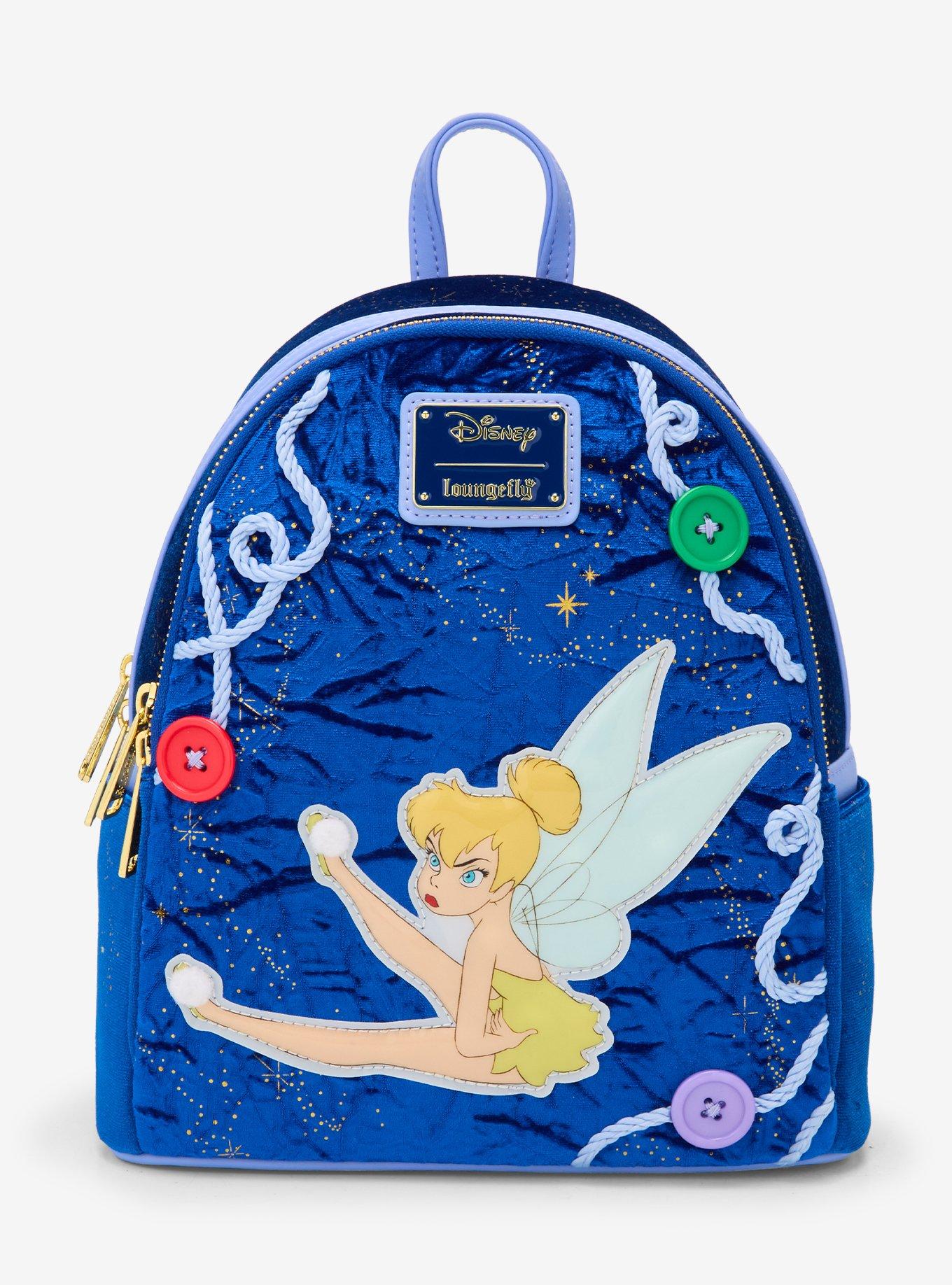 Loungefly Disney Peter Pan Tinker Bell Buttons Light-Up Mini Backpack - BoxLunch Exclusive, , hi-res