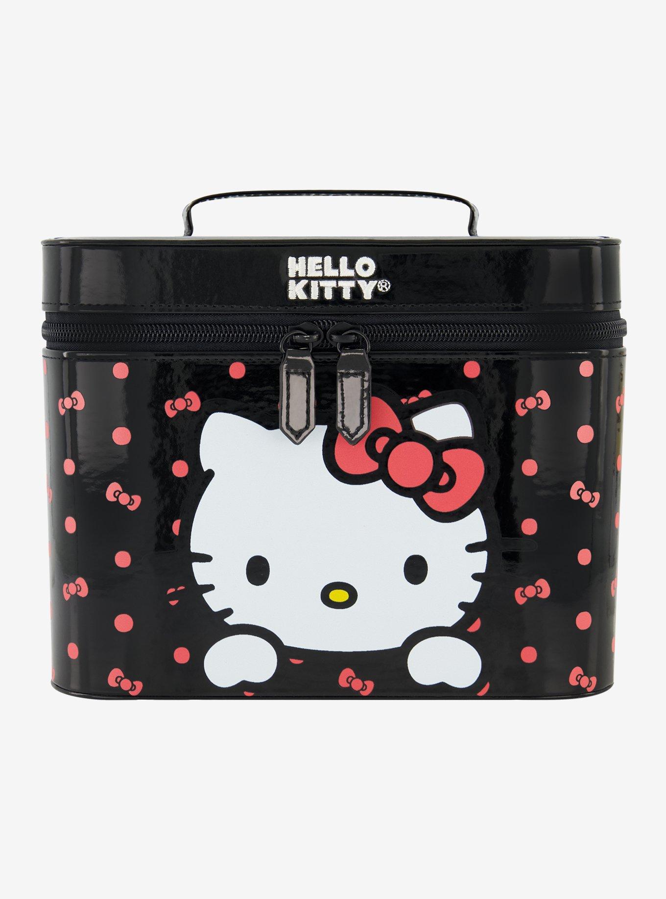 Hello Kitty Polka Dot Bow Cosmetic Case Organizer with Mirror, , hi-res