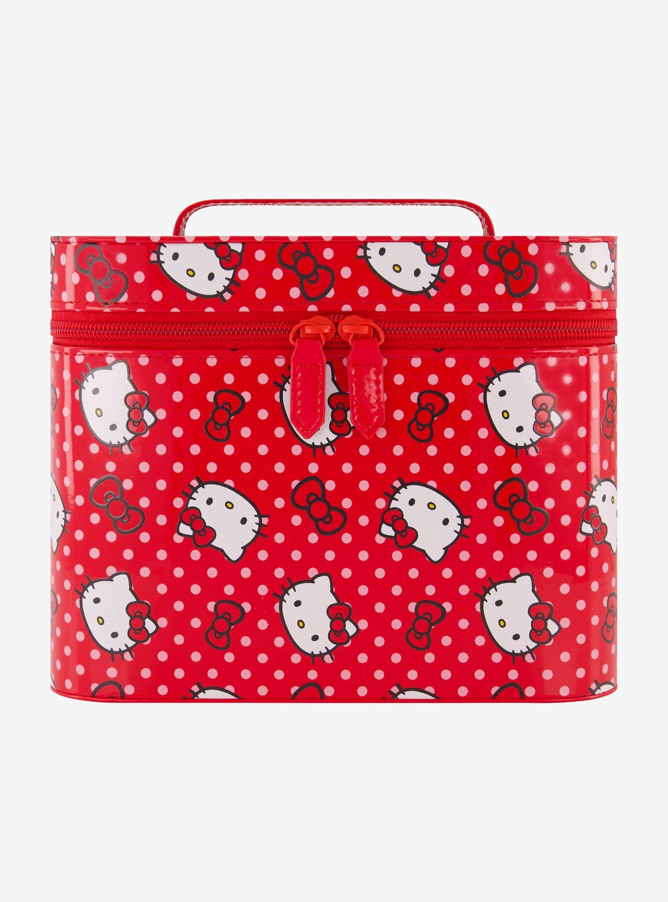 Hello Kitty Red Polka Dot Cosmetic Case Organizer with Mirror, , hi-res