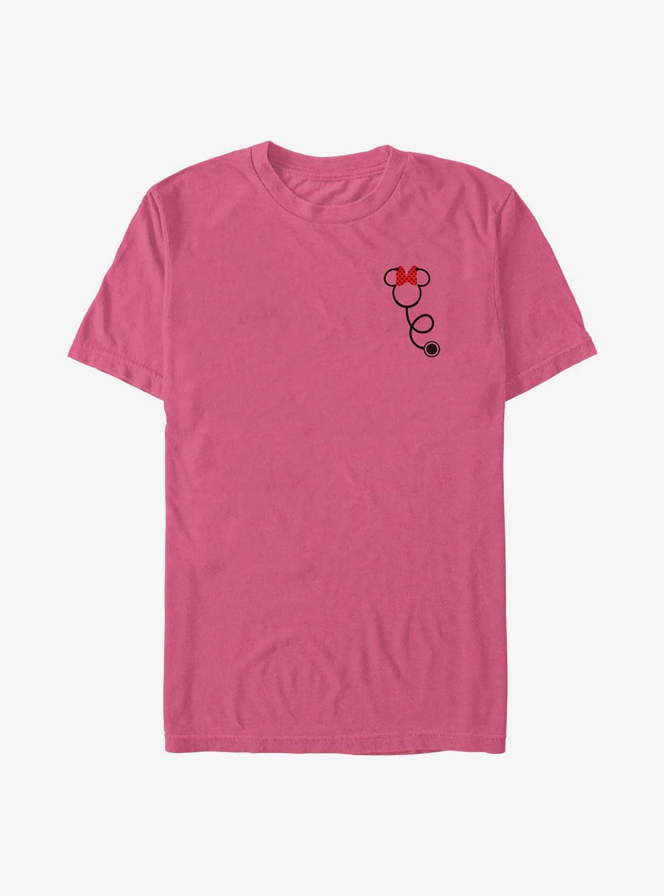 Disney Minnie Mouse Minnie Stethoscope Pocket Garment Dye T-Shirt, CRNCHBERRY, hi-res