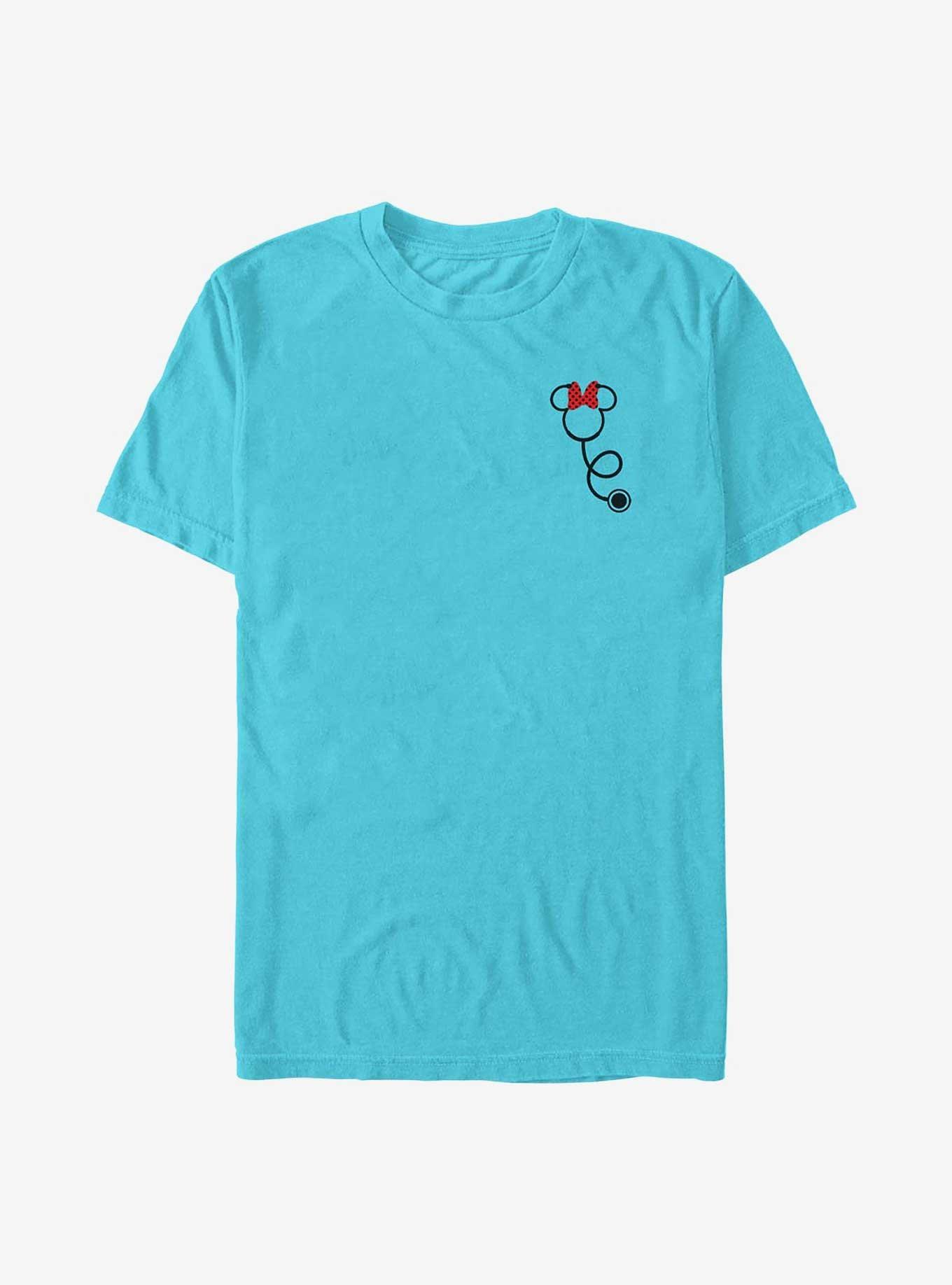 Disney Minnie Mouse Minnie Stethoscope Pocket Garment Dye T-Shirt, LAGOON, hi-res