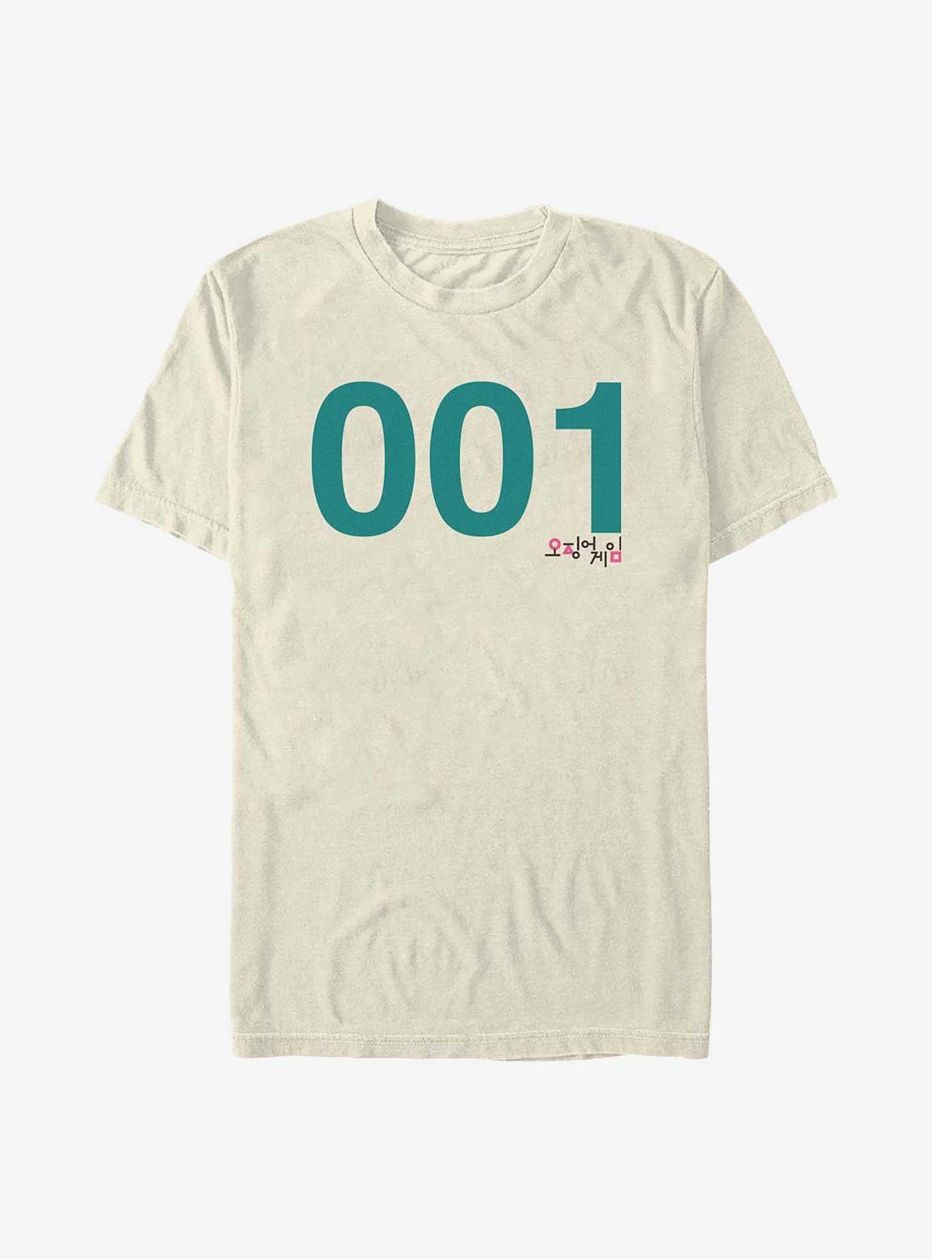 Squid Game Costume 001 Garment Dye T-Shirt, IVORY, hi-res